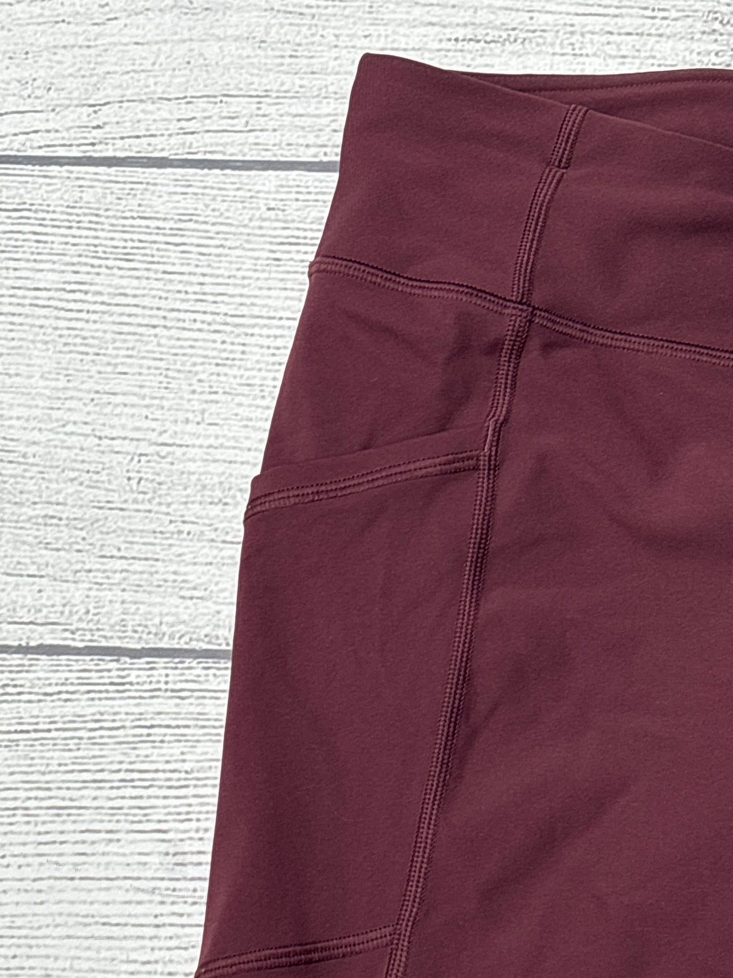 Athletic Leggings By Lululemon In Maroon, Size: 10