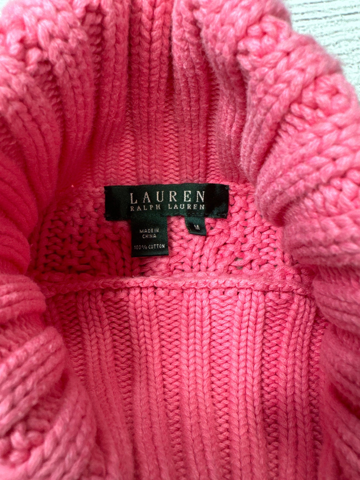 Sweater By Lauren By Ralph Lauren In Pink, Size: M