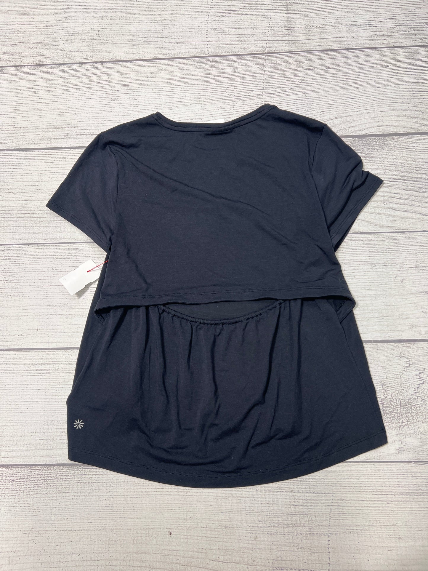 Athletic Top Short Sleeve By Athleta In Black, Size: S