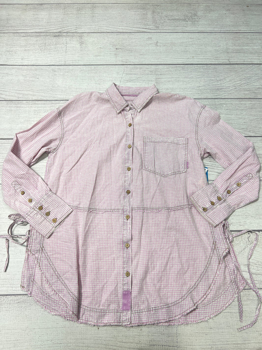 Blouse Long Sleeve By We The Free In Pink, Size: M