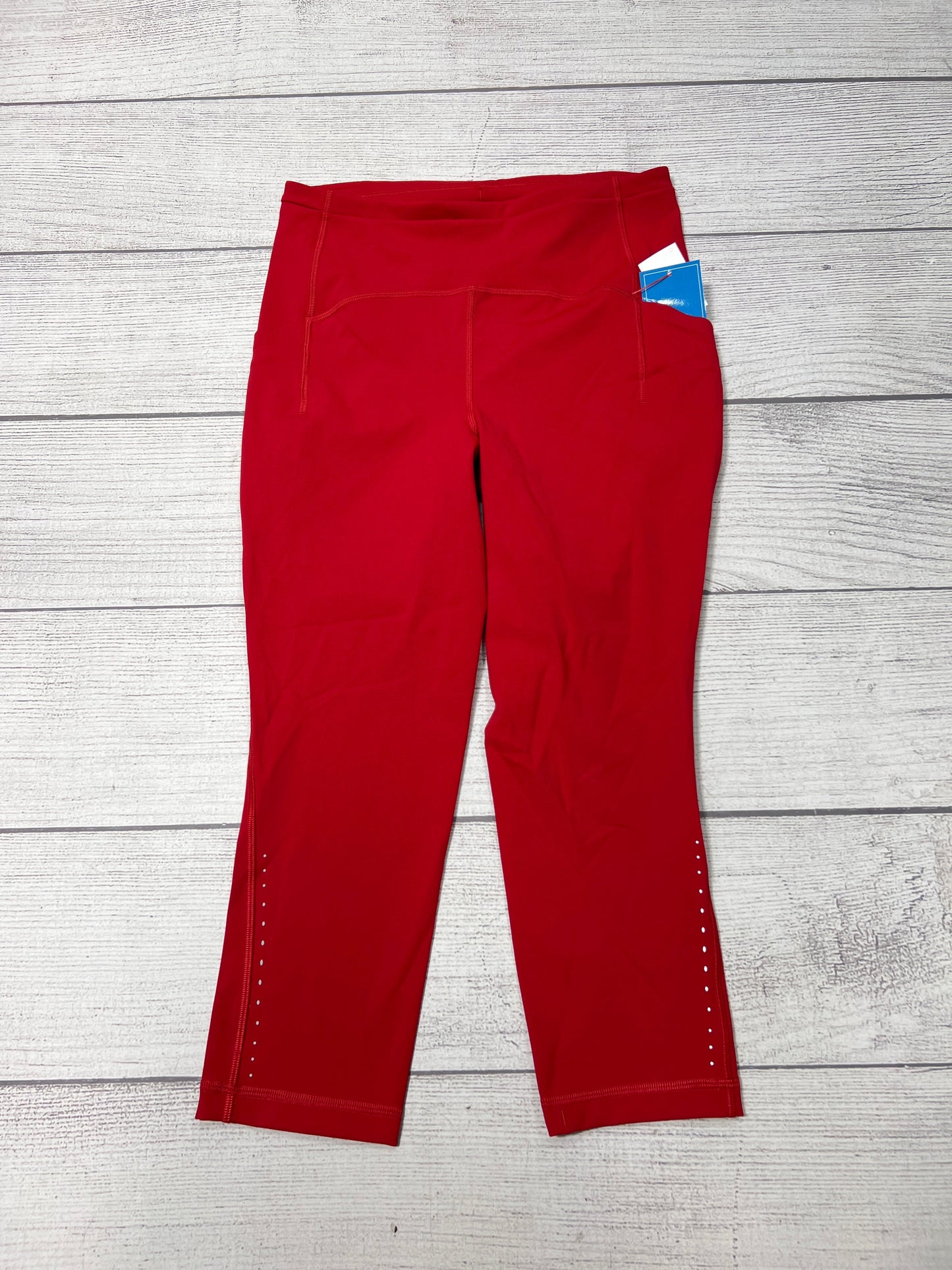 Athletic Capris By Lululemon In Red, Size: 8