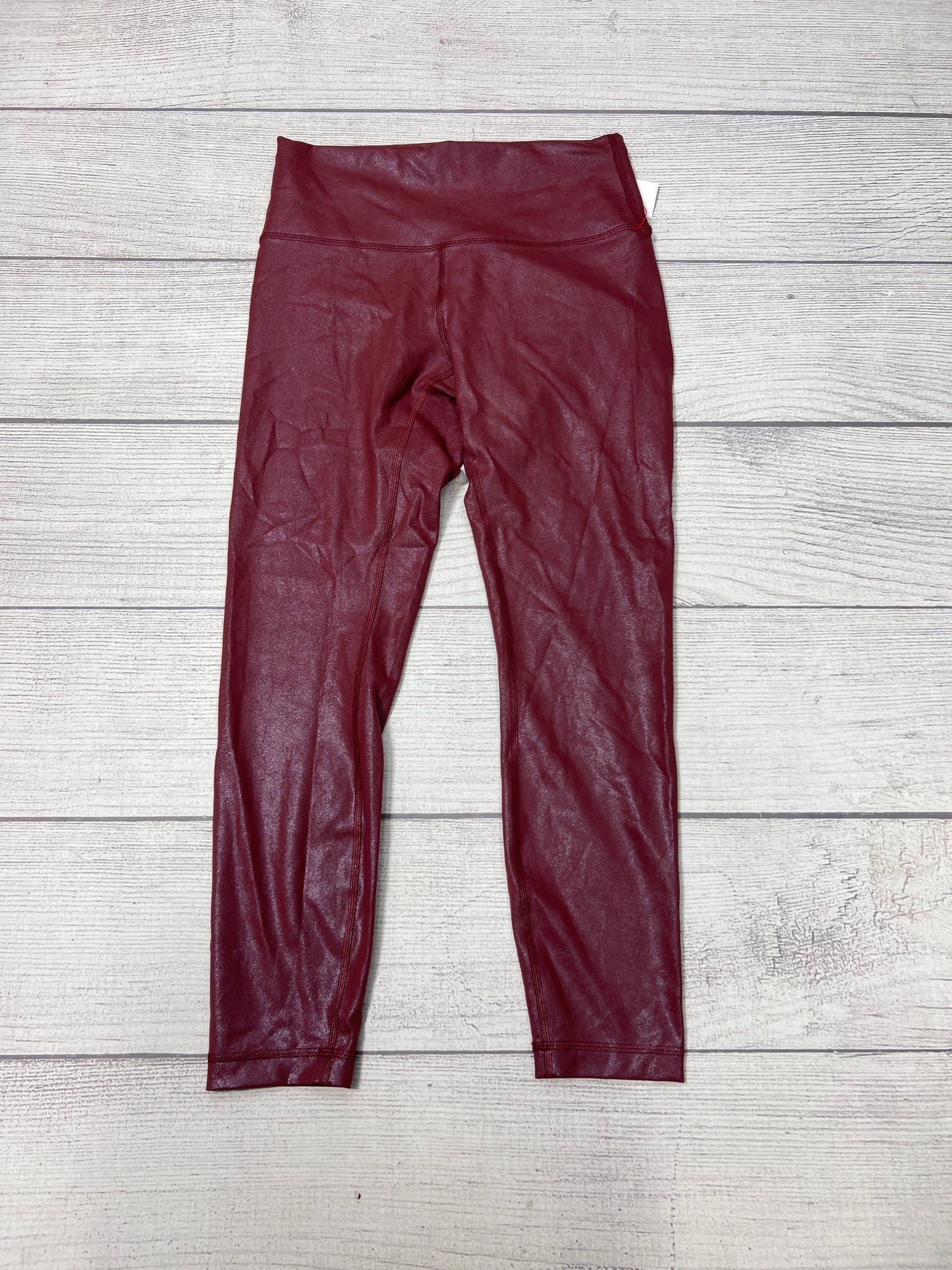 Athletic Capris By Lululemon In Maroon, Size: 8