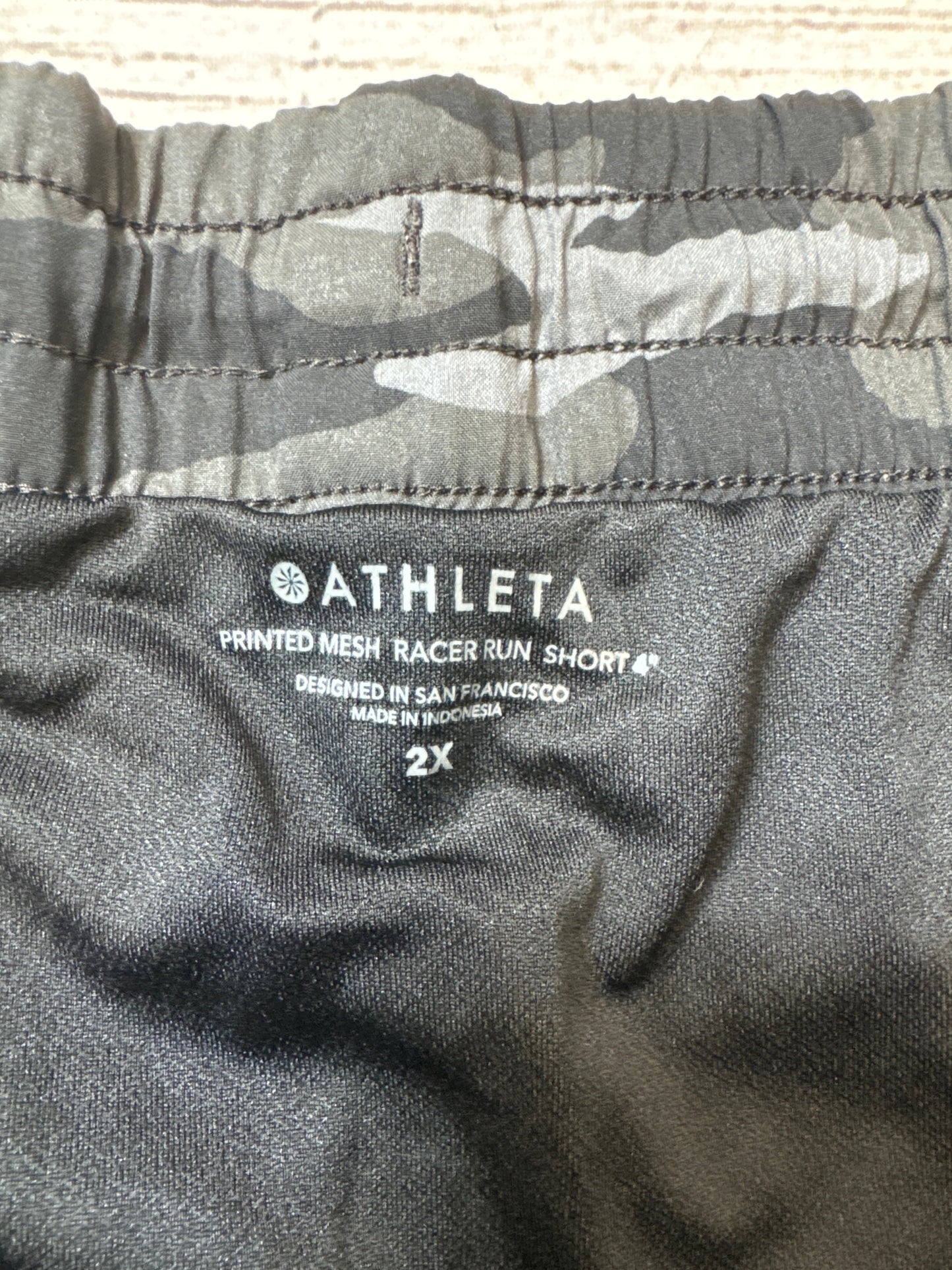 Athletic Shorts By Athleta In Camouflage Print, Size: 2x