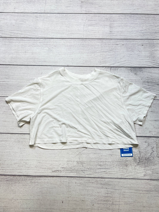 Athletic Top Short Sleeve By Lululemon In White, Size: S