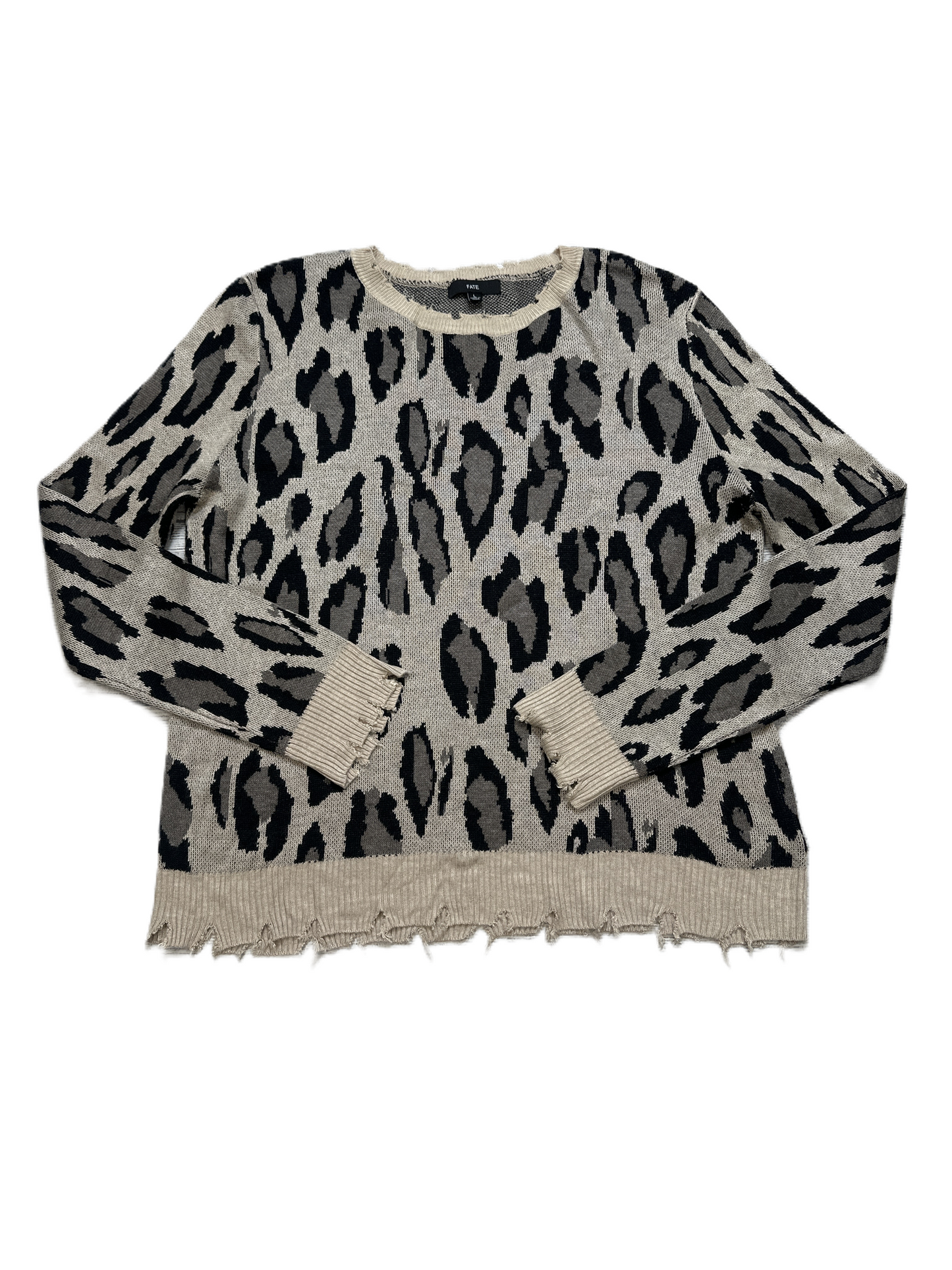 Sweater By Fate In Animal Print, Size: L