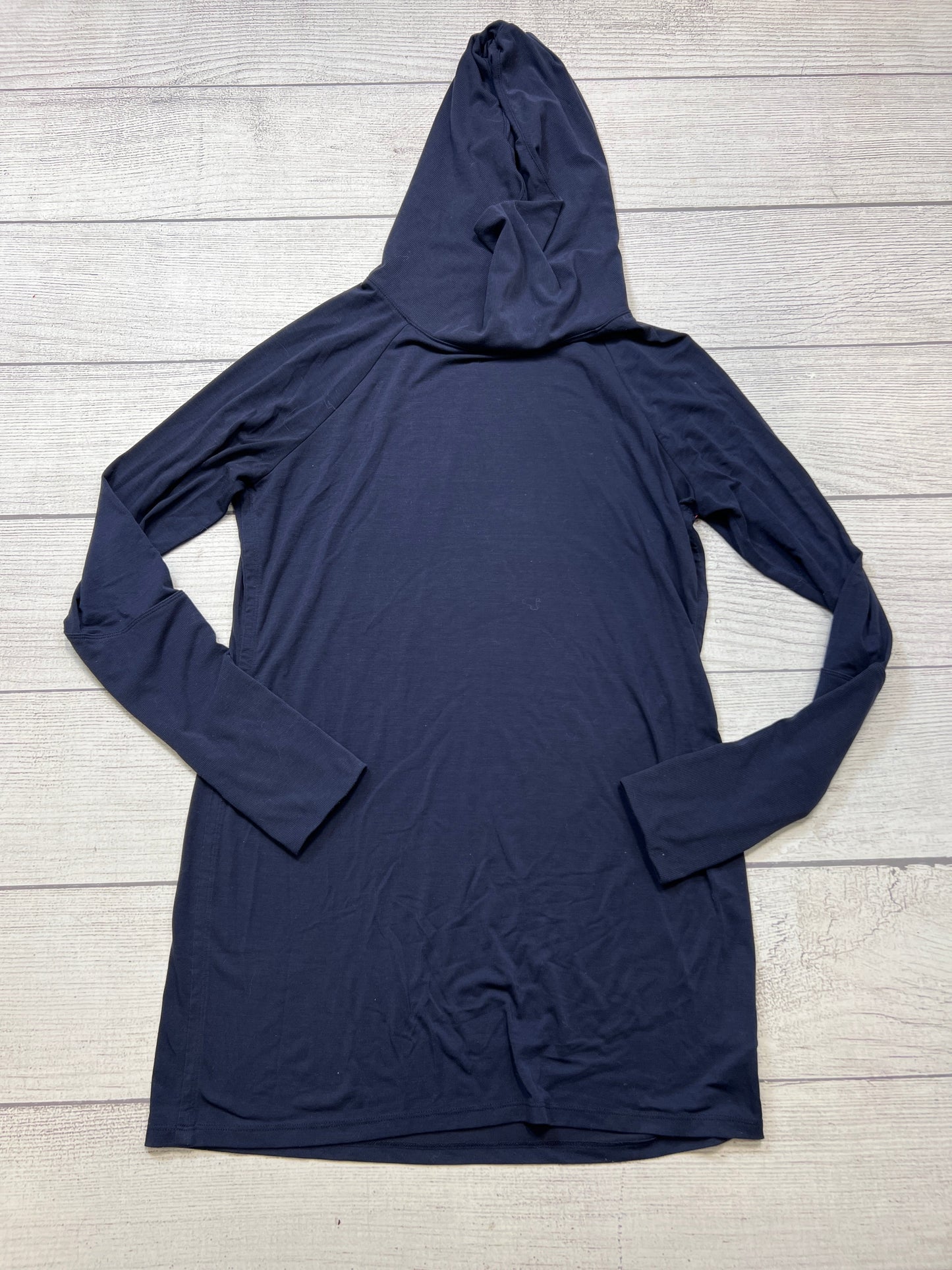 Athletic Top Long Sleeve Hoodie By Athleta In Navy, Size: L