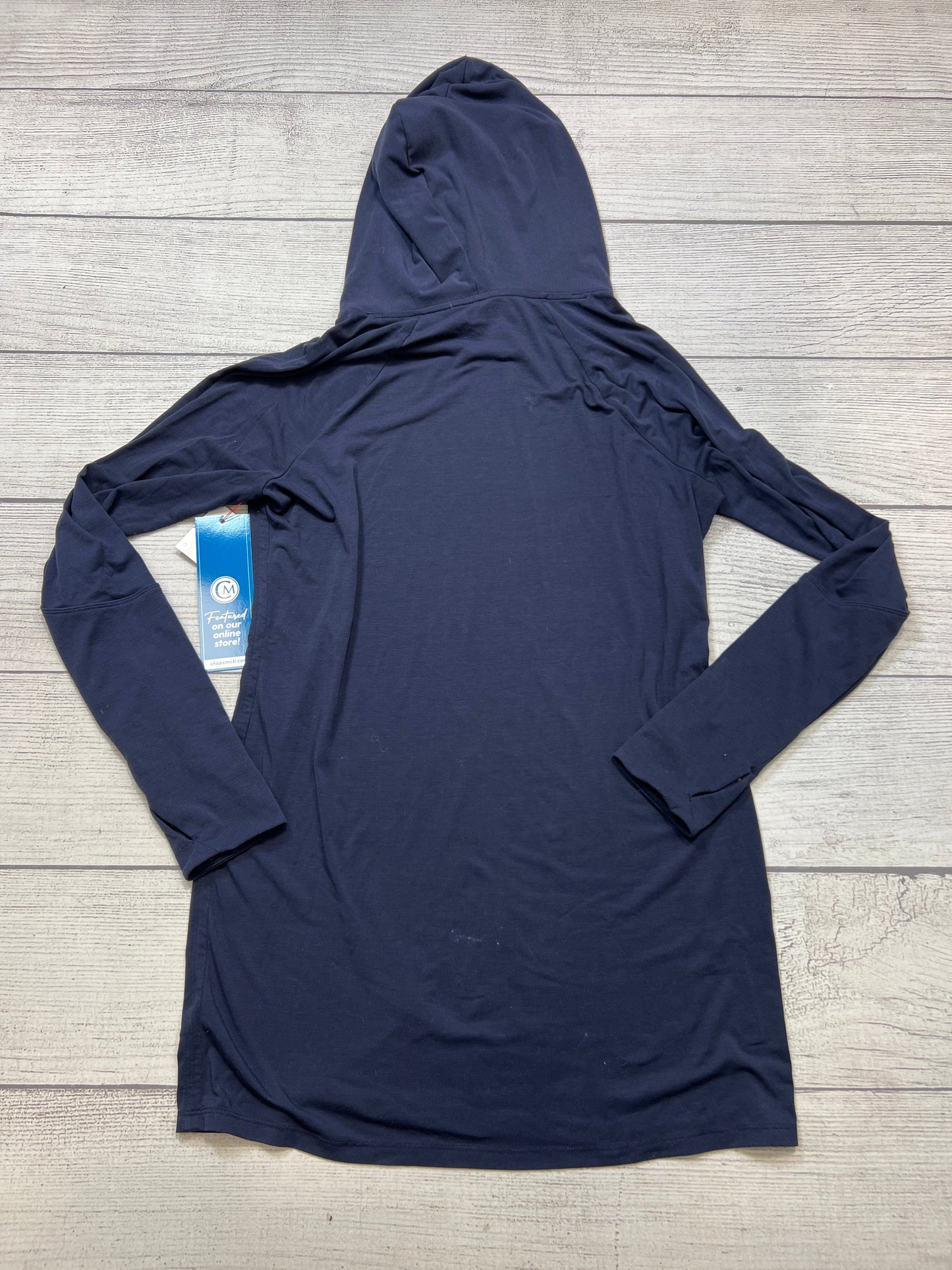 Athletic Top Long Sleeve Hoodie By Athleta In Navy, Size: L