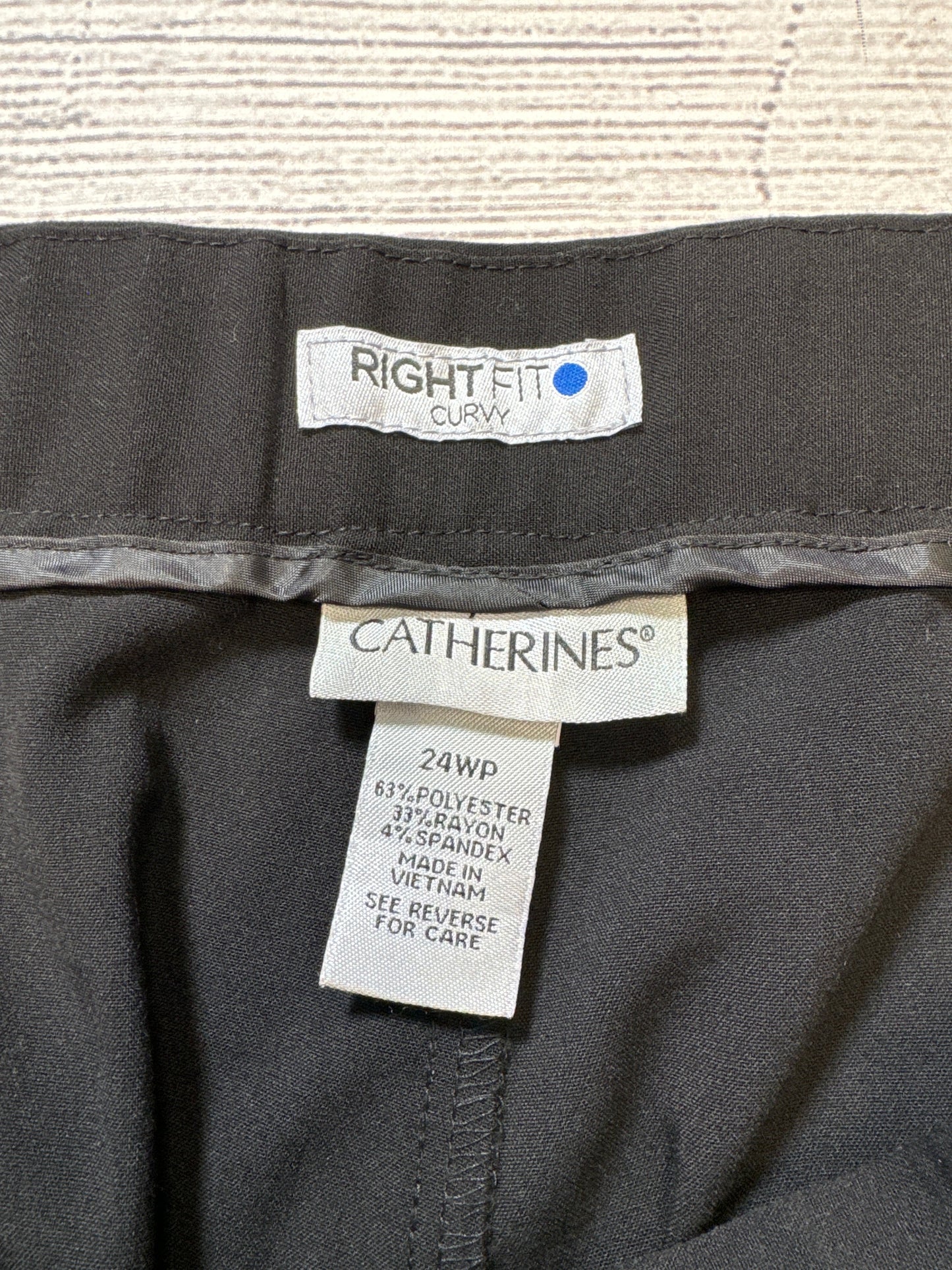 Pants Dress By Catherines In Black, Size: 24