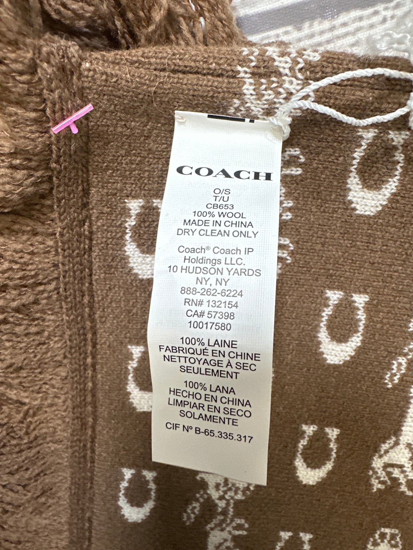 New! Coach Wool Horse and Carriage Designer Scarf