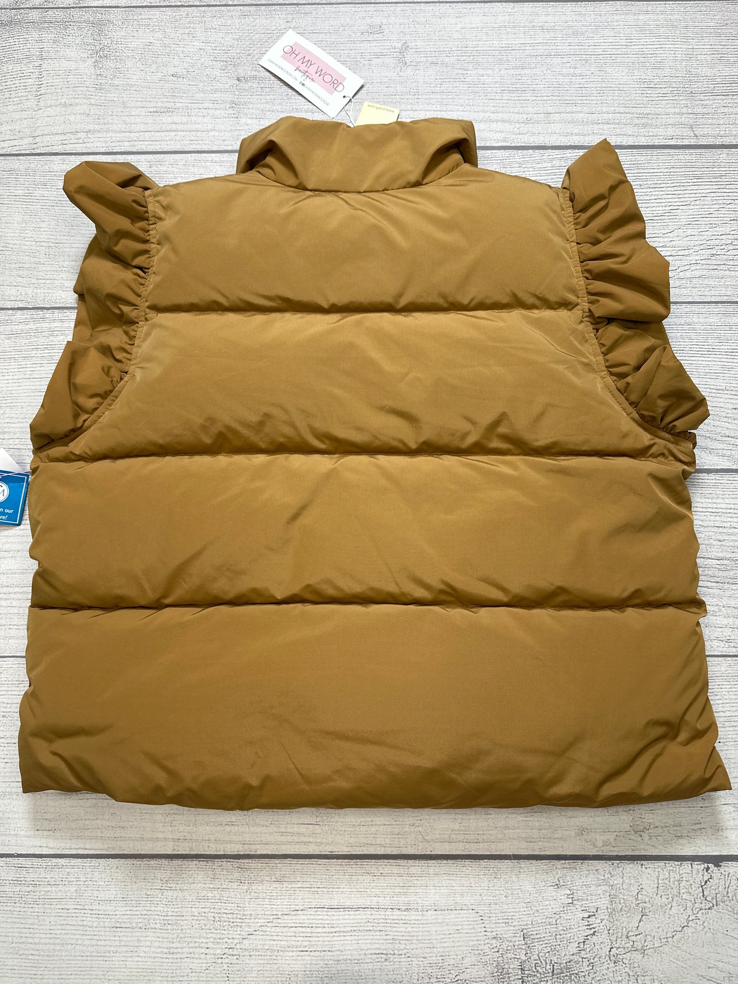 Vest Puffer & Quilted By Jodifl In Brown, Size: Xl