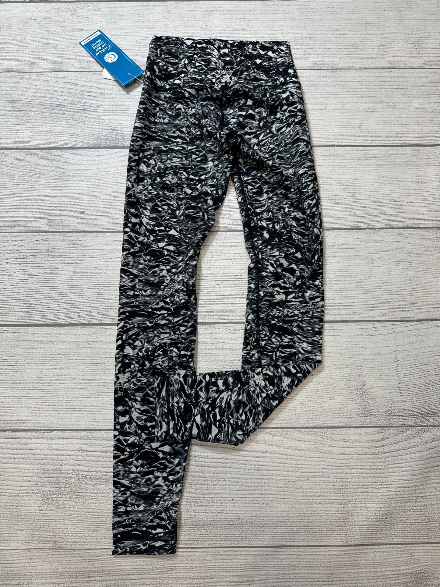 Athletic Leggings By Lululemon In Black & White, Size: 4