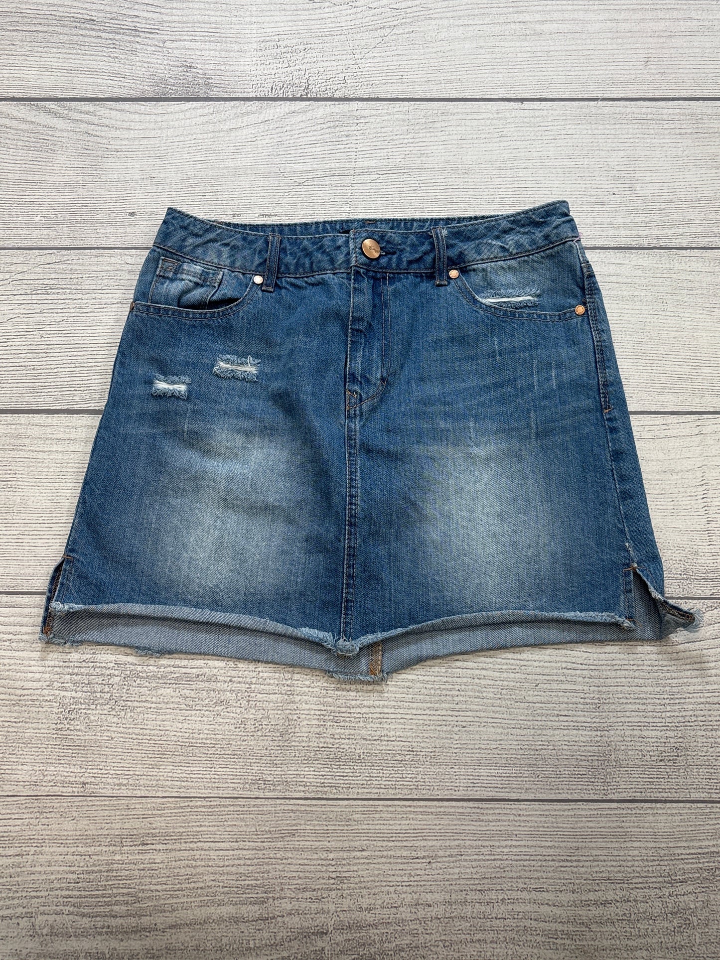 Skirt Mini & Short By 1822 Denim In Blue Denim, Size: 8