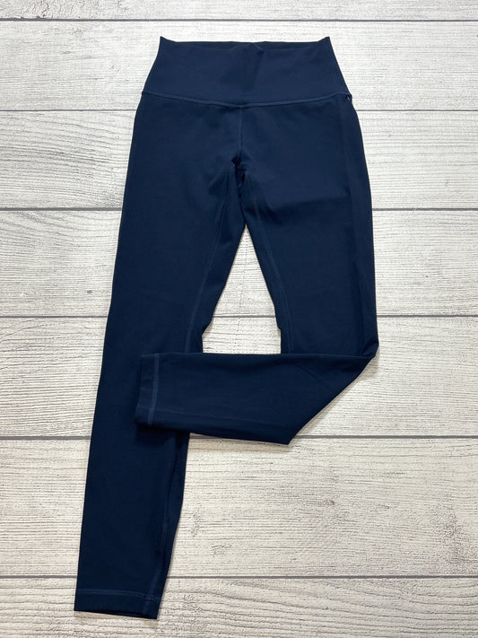 Athletic Leggings By Lululemon In Navy, Size: 4