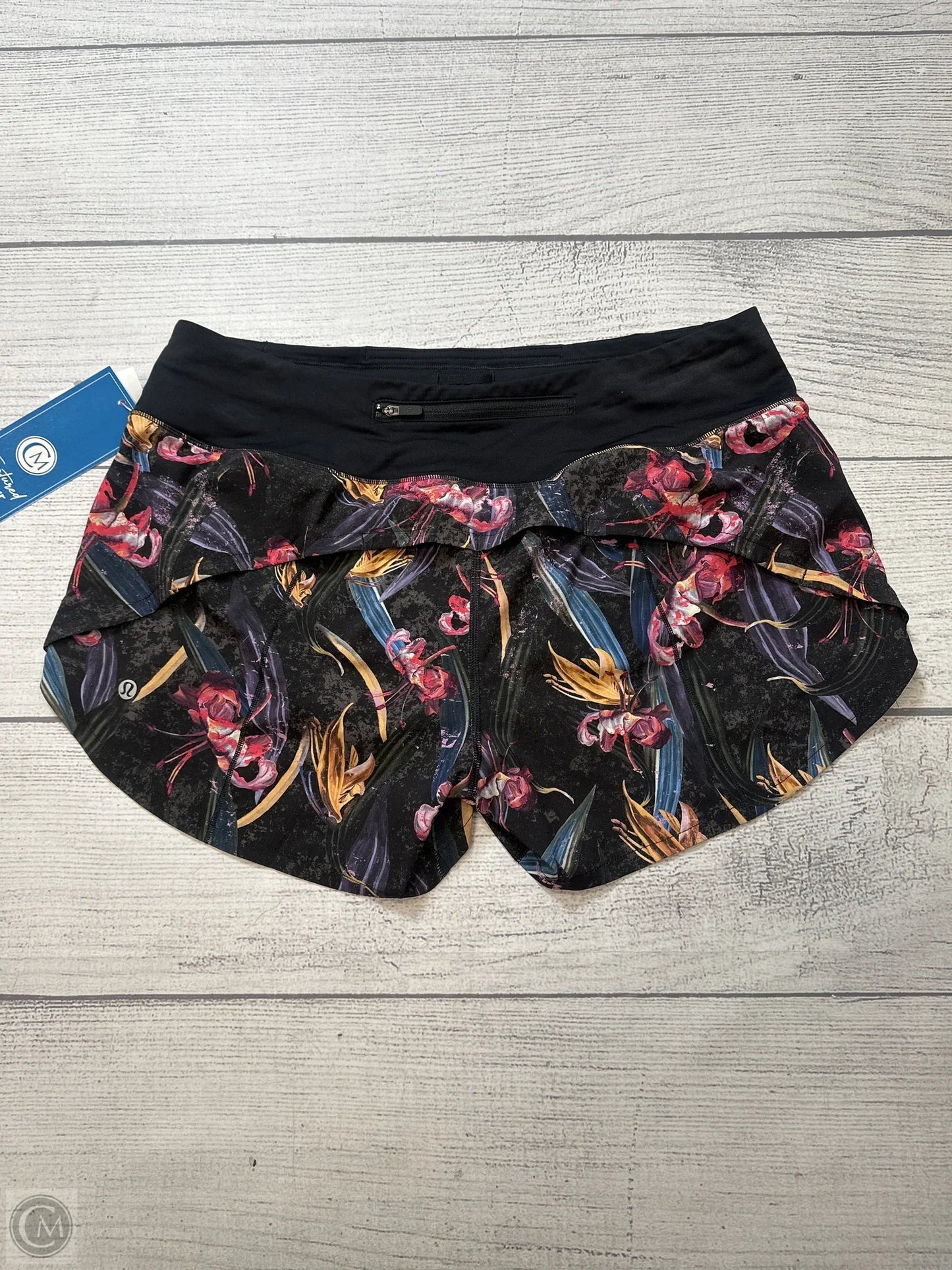 Athletic Shorts By Lululemon In Floral Print, Size: 10