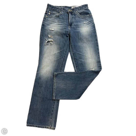 Jeans Straight By Adriano Goldschmied In Blue Denim, Size: 0