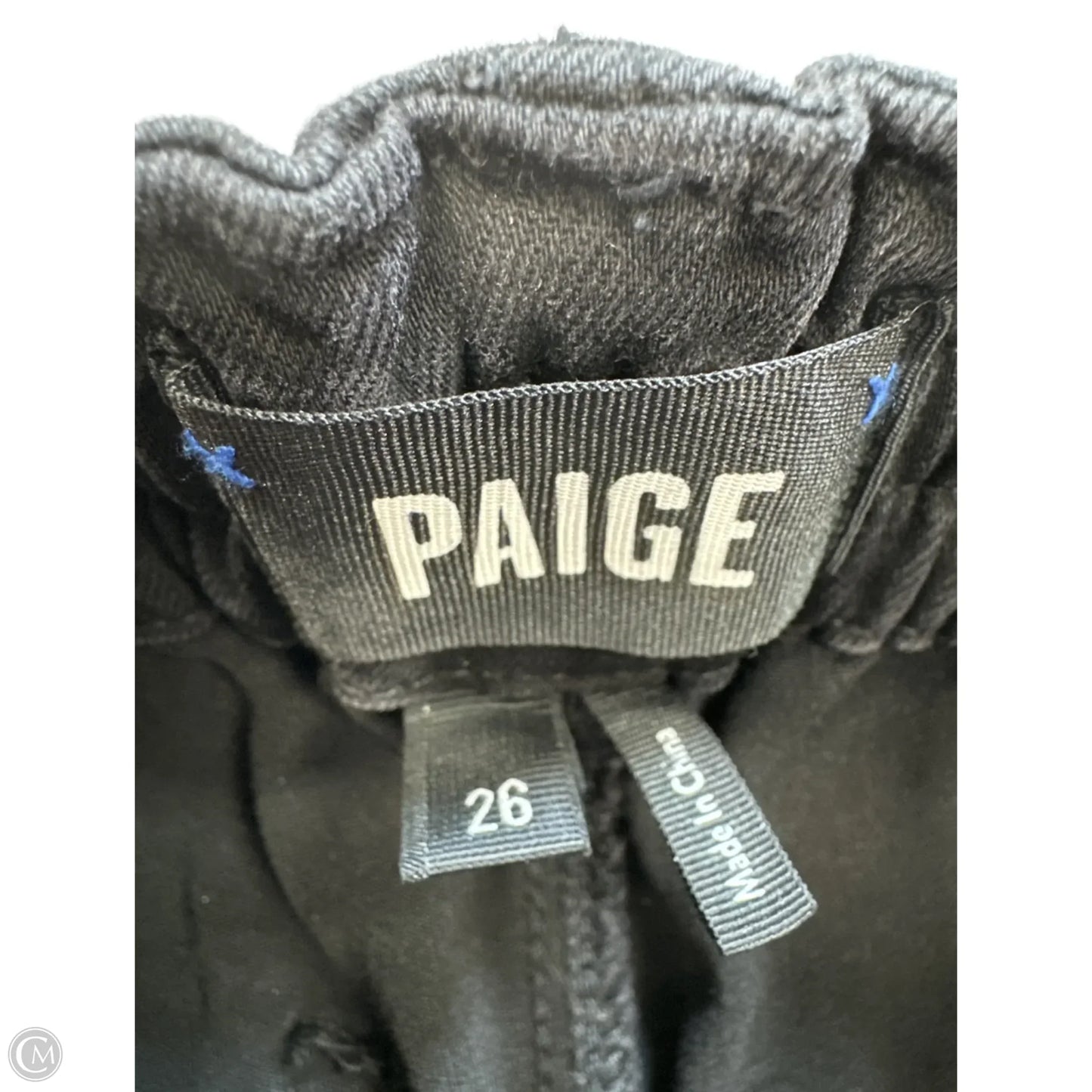 Jeans Straight By Paige In Black, Size: 2