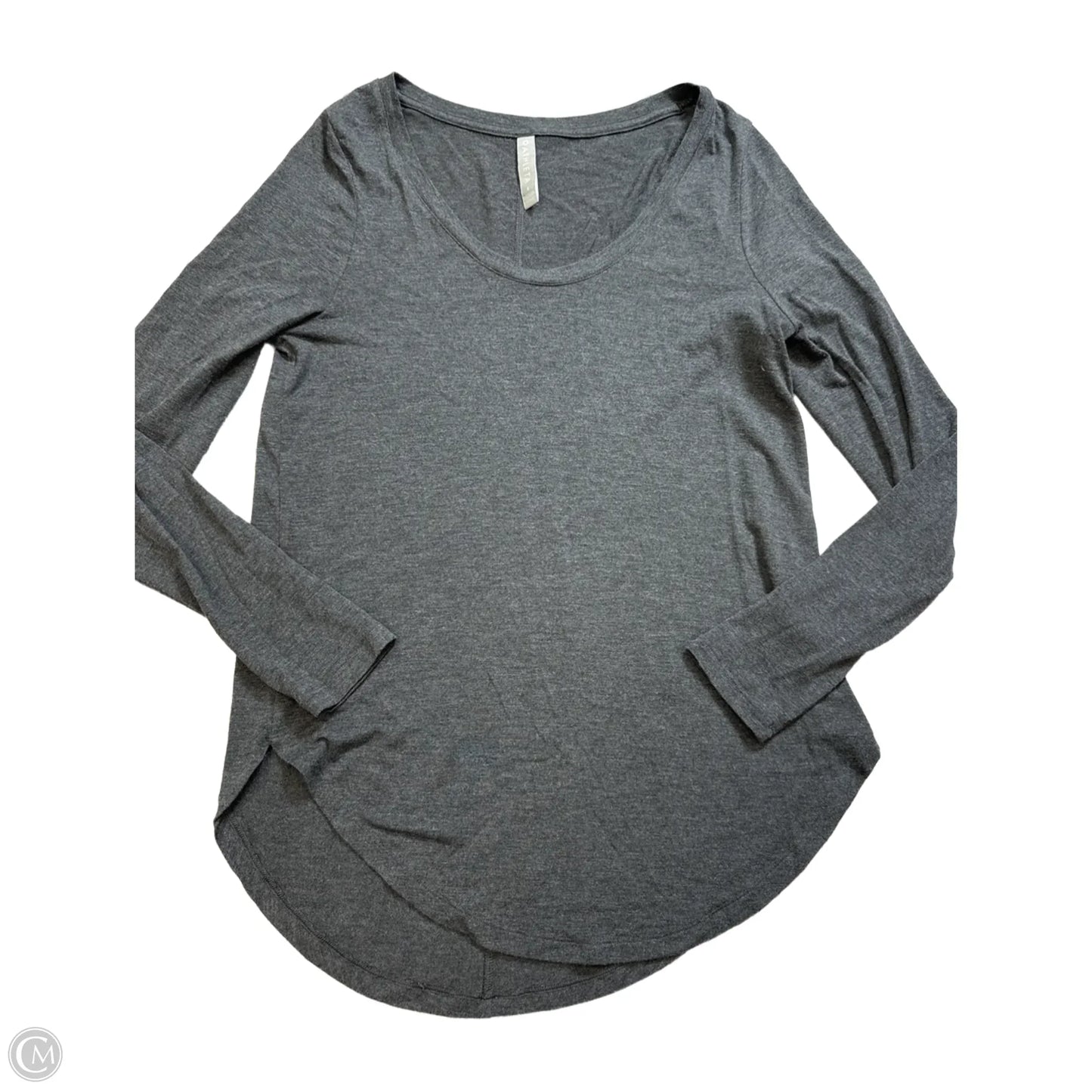 Athletic Top Long Sleeve Crewneck By Athleta In Grey, Size: S