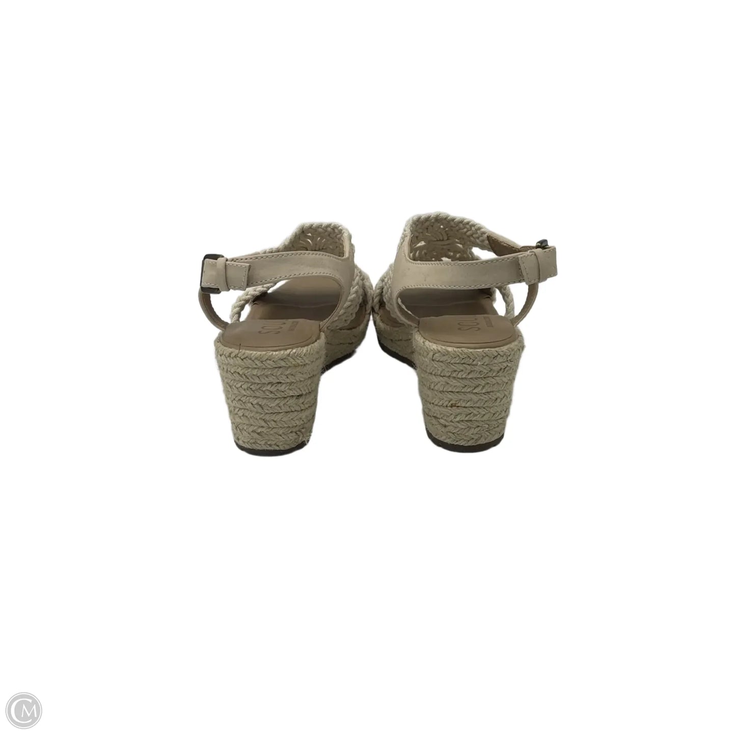 Sandals Heels Wedge By Naturalizer In Beige, Size: 7