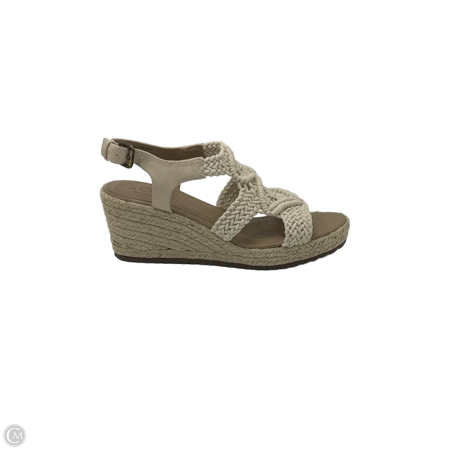 Sandals Heels Wedge By Naturalizer In Beige, Size: 7