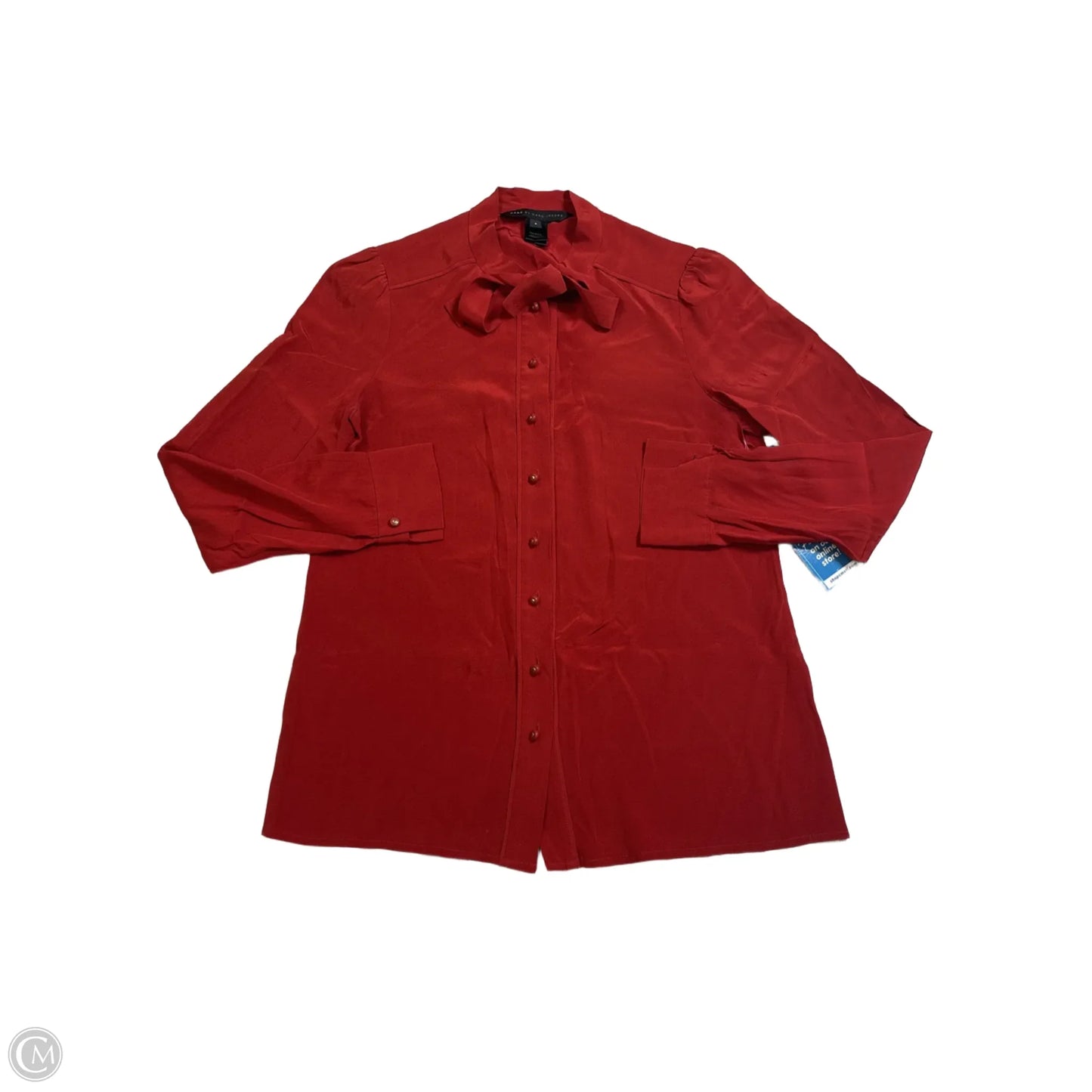 Top Long Sleeve Designer By Marc Jacobs In Red, Size: S