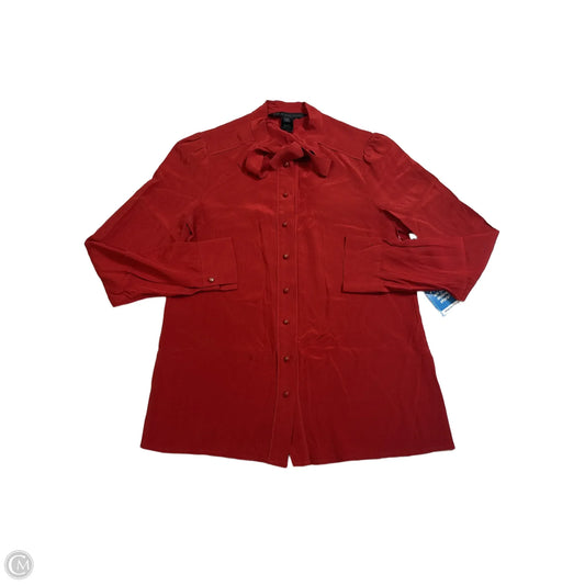 Top Long Sleeve Designer By Marc Jacobs In Red, Size: S