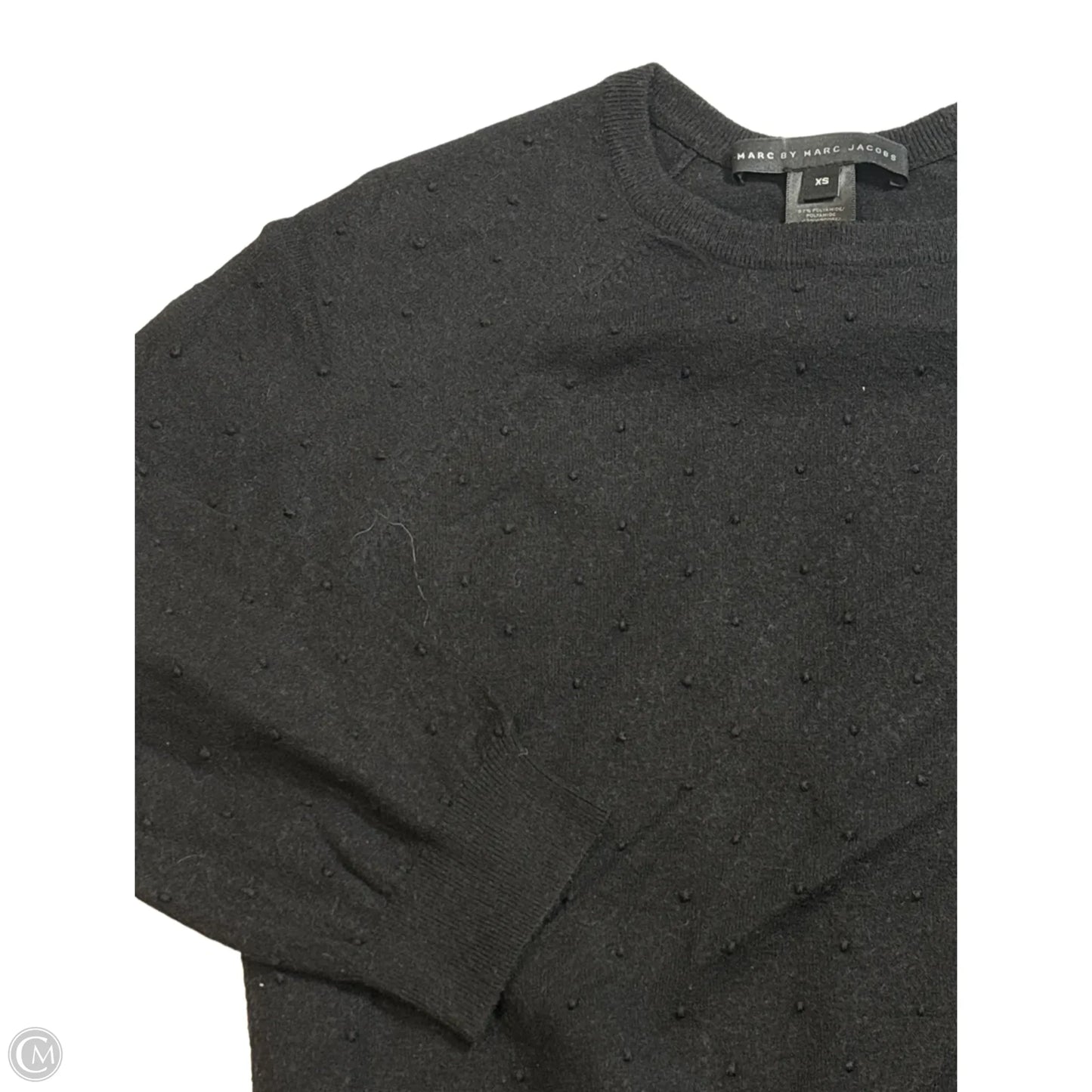 Top Long Sleeve Designer By Marc Jacobs In Black, Size: Xs