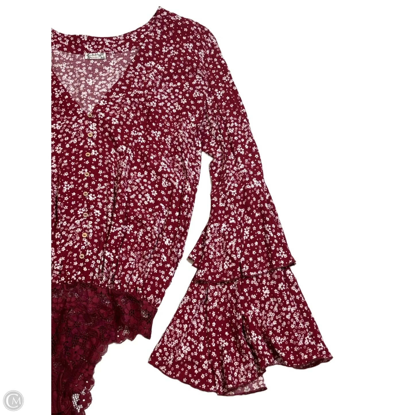 Top Long Sleeve By Free People In Red, Size: Xs