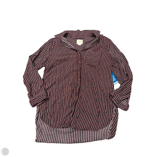 Top Long Sleeve By Maeve In Striped Pattern, Size: S