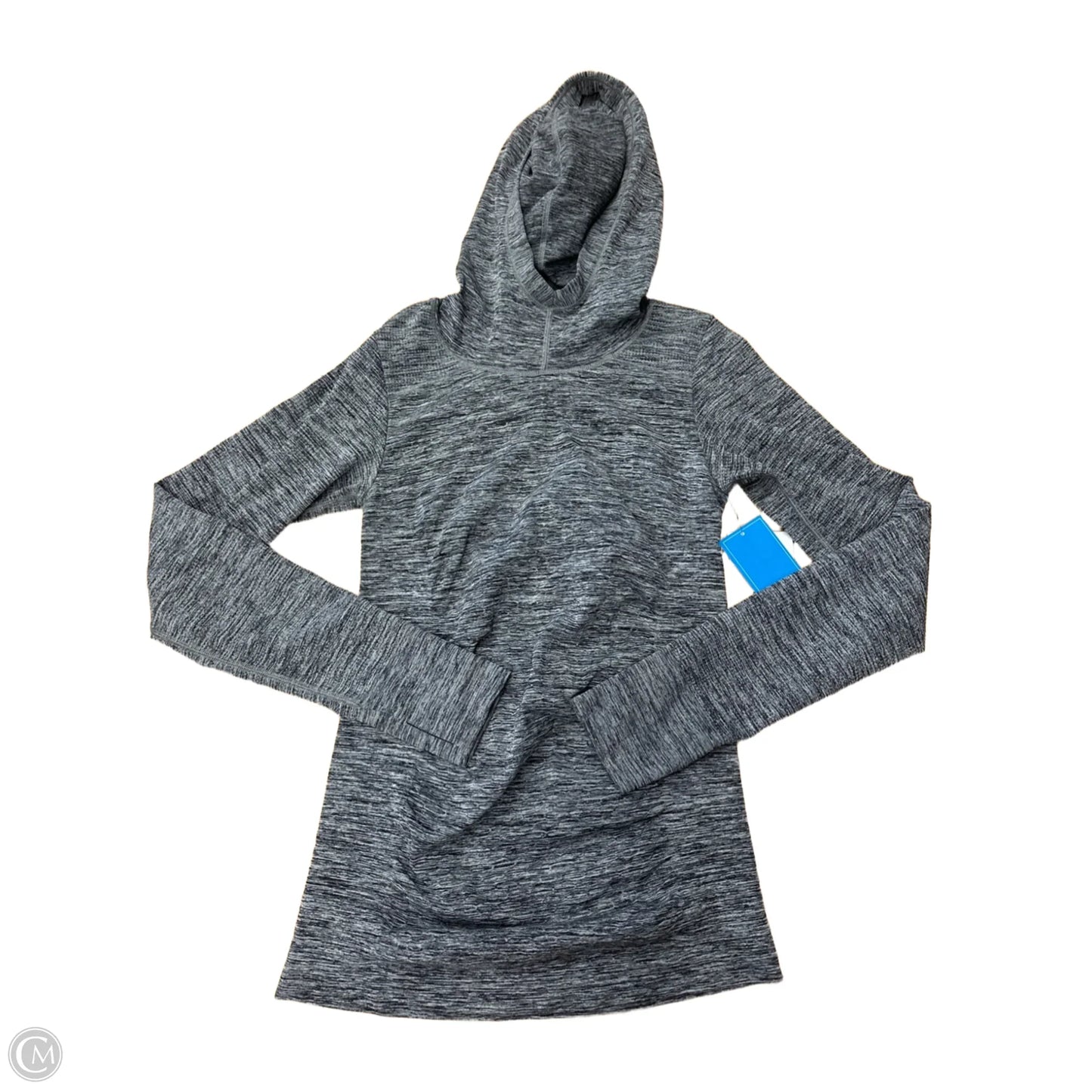 Athletic Top Long Sleeve Hoodie By Athleta In Grey, Size: L