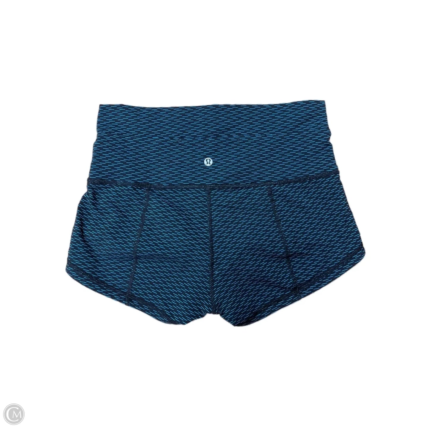 Athletic Shorts By Lululemon In Black & Blue, Size: 10