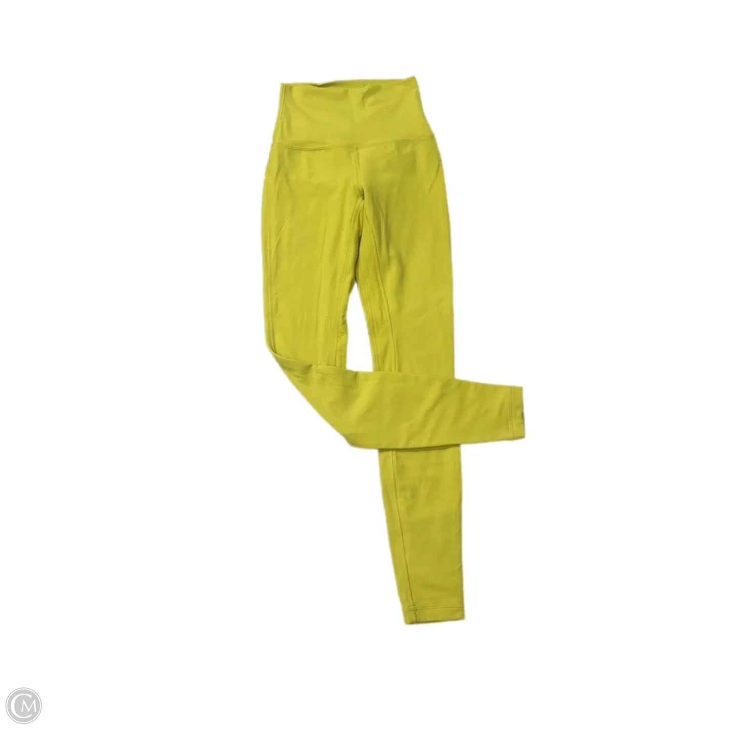 Athletic Leggings By Lululemon In Chartreuse, Size: 0