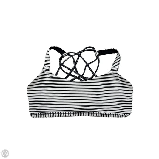 Athletic Bra By Lululemon In Striped Pattern, Size: 8