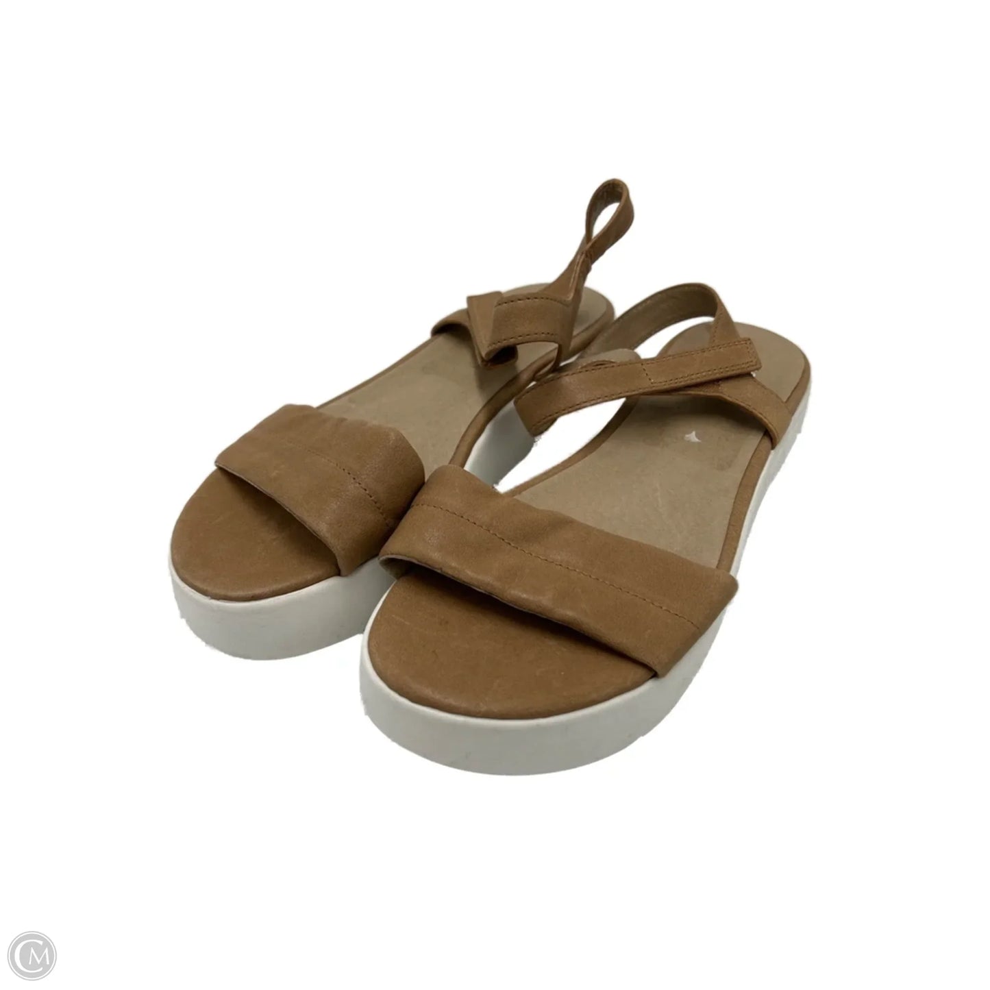 Sandals Heels Platform By Eileen Fisher In Brown, Size: 8