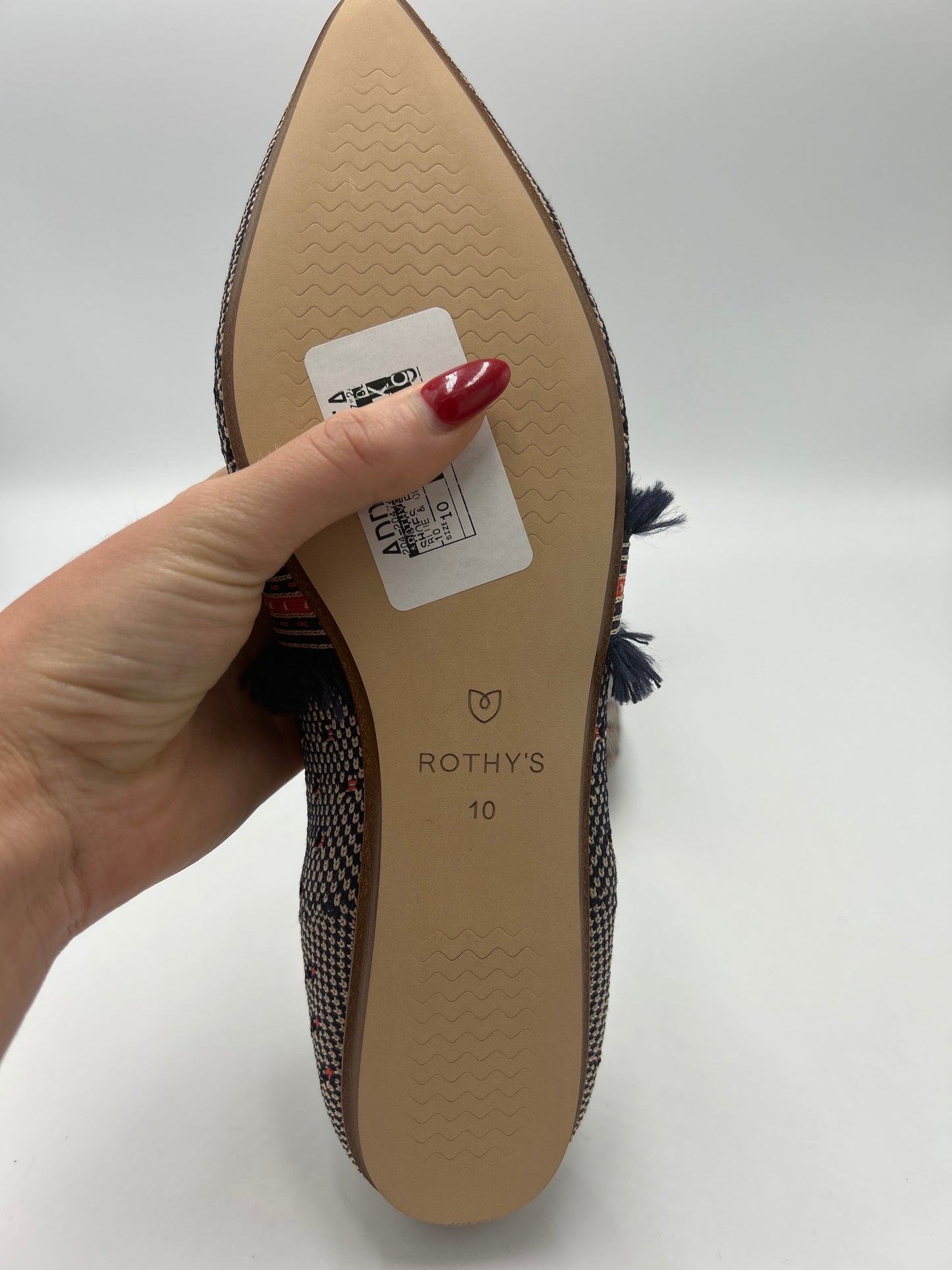 Shoes Flats By Rothys In Blue & Orange, Size: 10