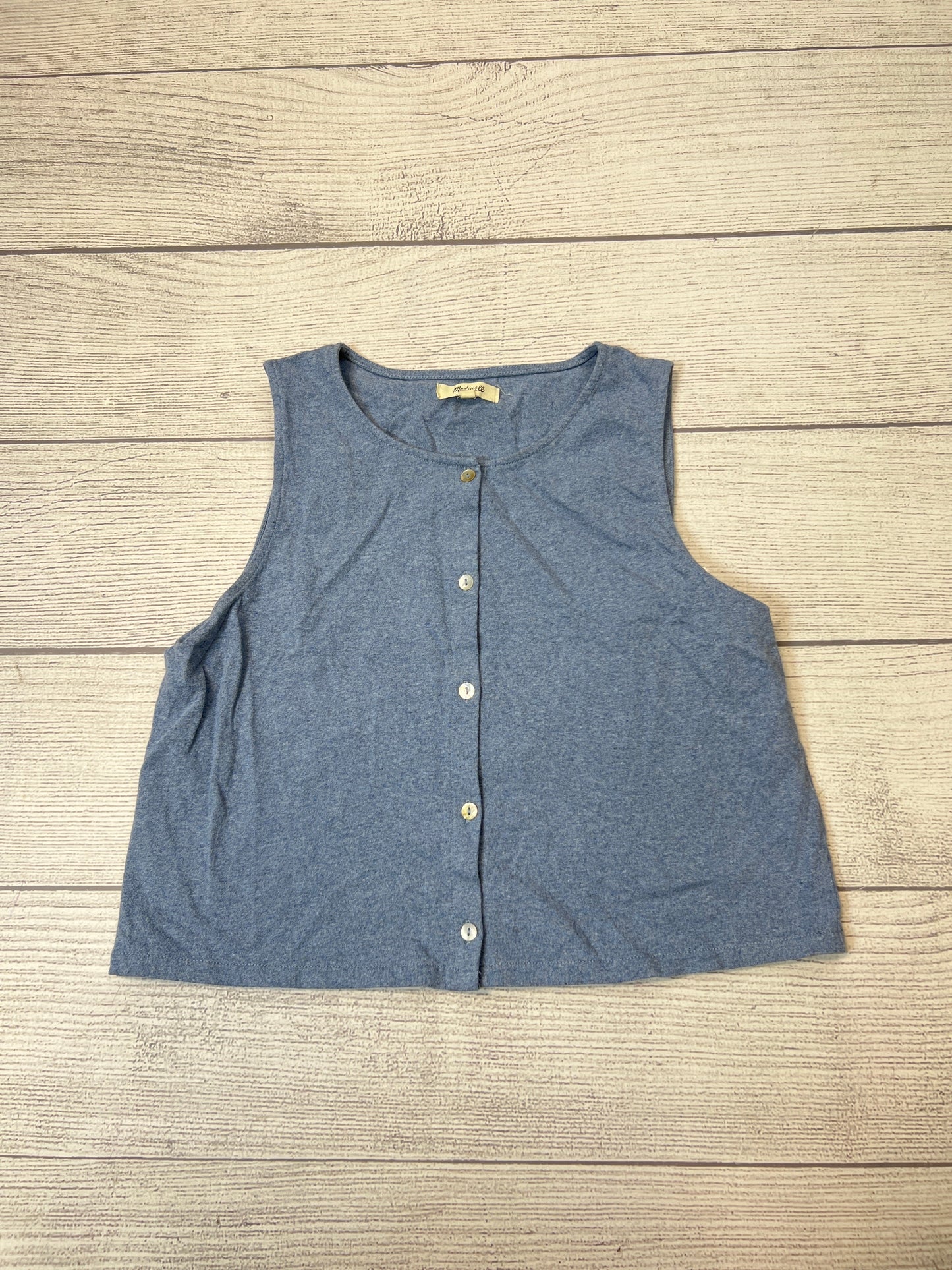 Top Sleeveless By Madewell In Blue, Size: M