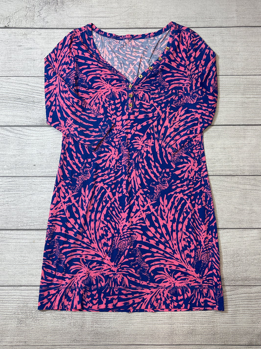 Dress Casual Short By Lilly Pulitzer In Blue & Pink, Size: L