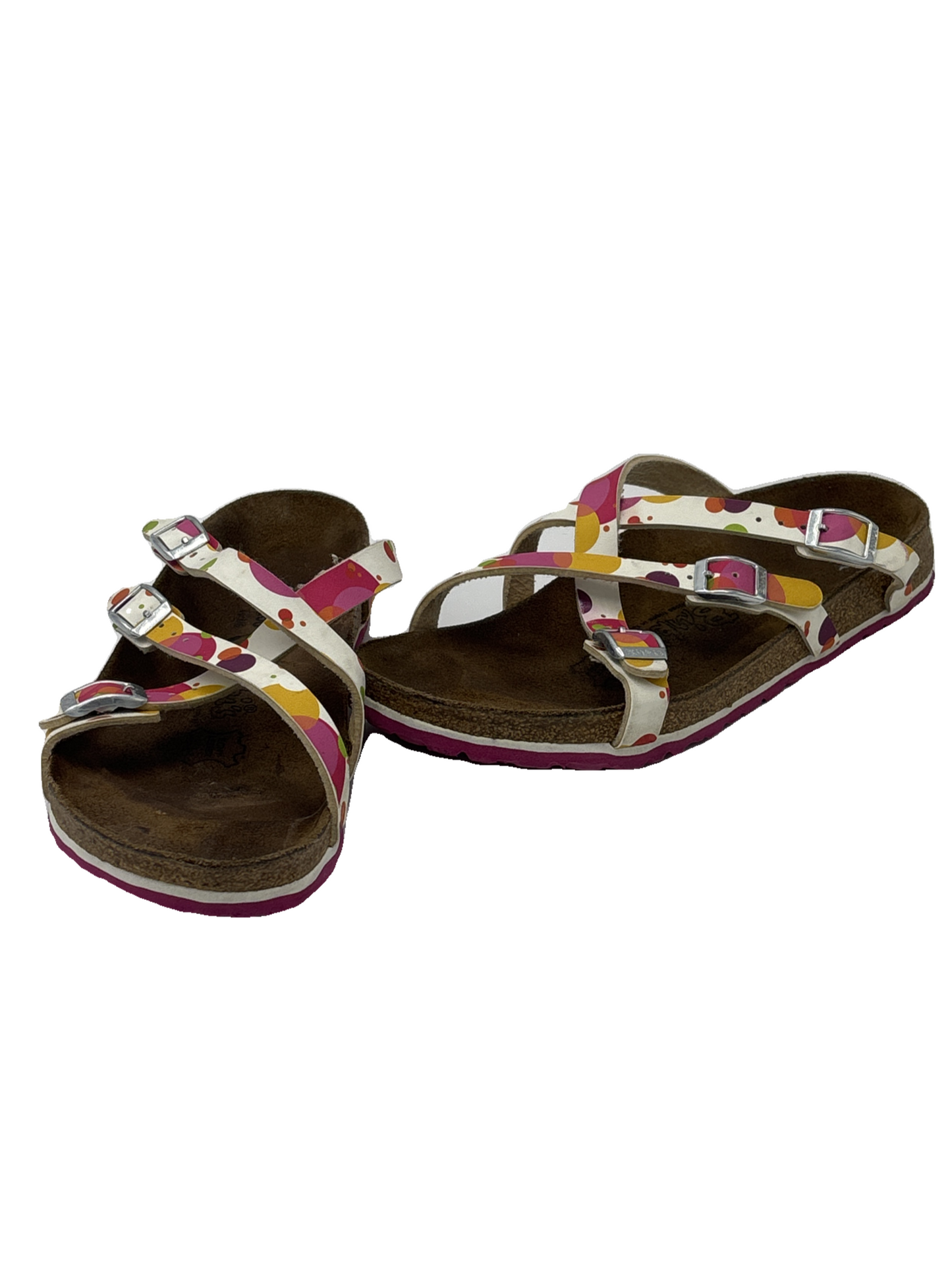 Sandals Flats By Birkenstock In Multi-Colored, Size: 8.5