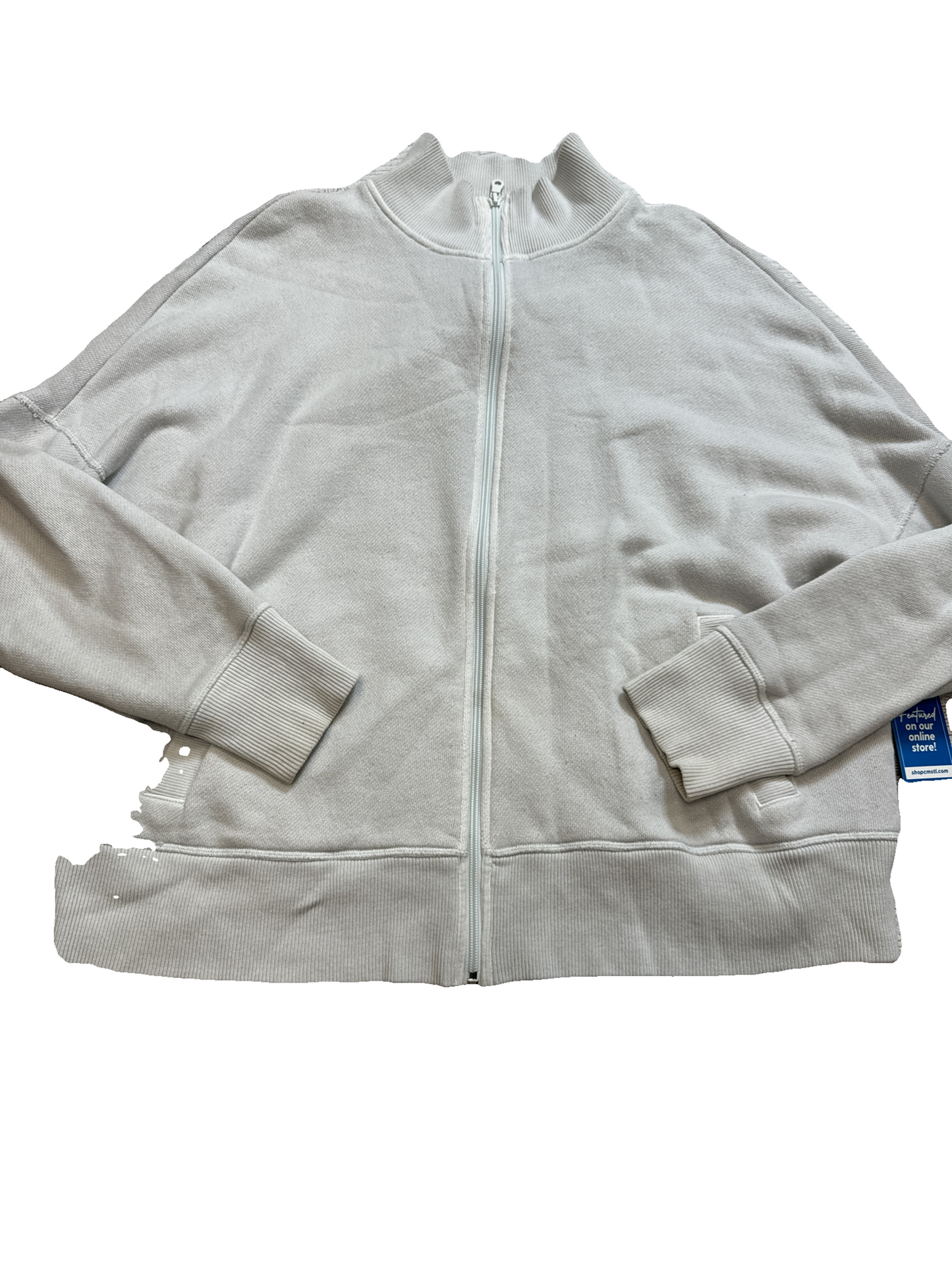 Sweatshirt Collar By Aerie In Grey, Size: L