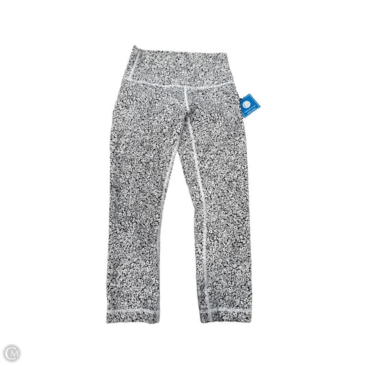 Athletic Capris By Lululemon In Black & White, Size: S/4