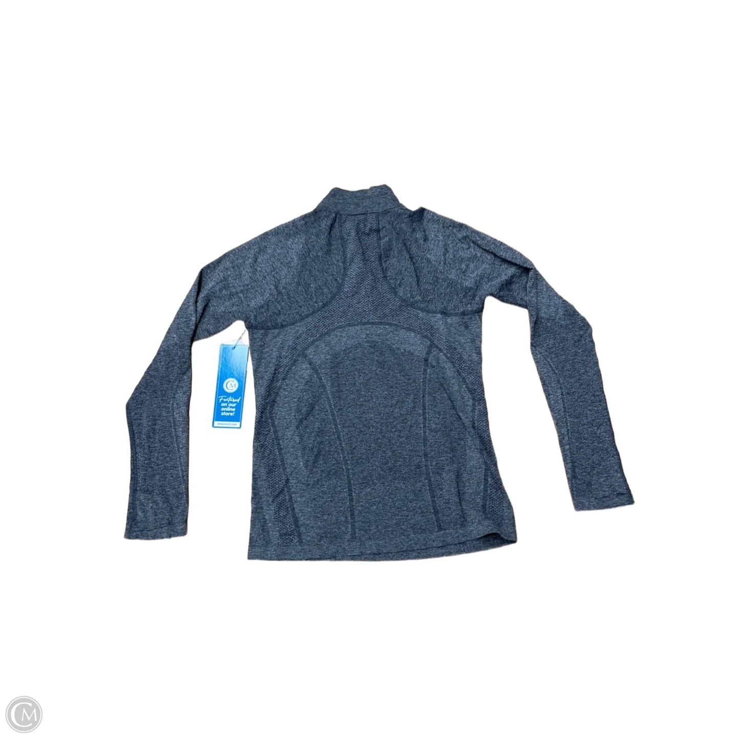 Athletic Top Long Sleeve Collar By Athleta In Grey, Size: L