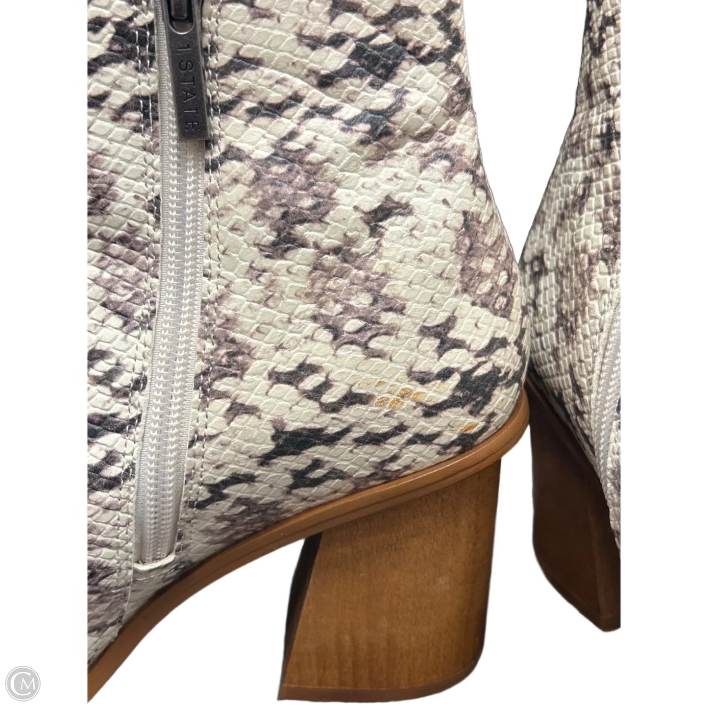 Boots Ankle Heels By 1.State In Snakeskin Print, Size: 10