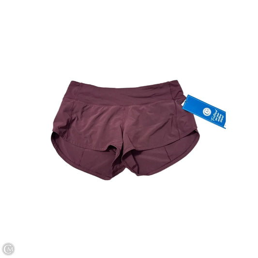 Athletic Shorts By Lululemon In Maroon, Size: S