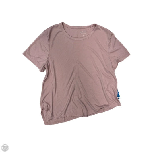 Top Short Sleeve By Athleta In Pink, Size: M