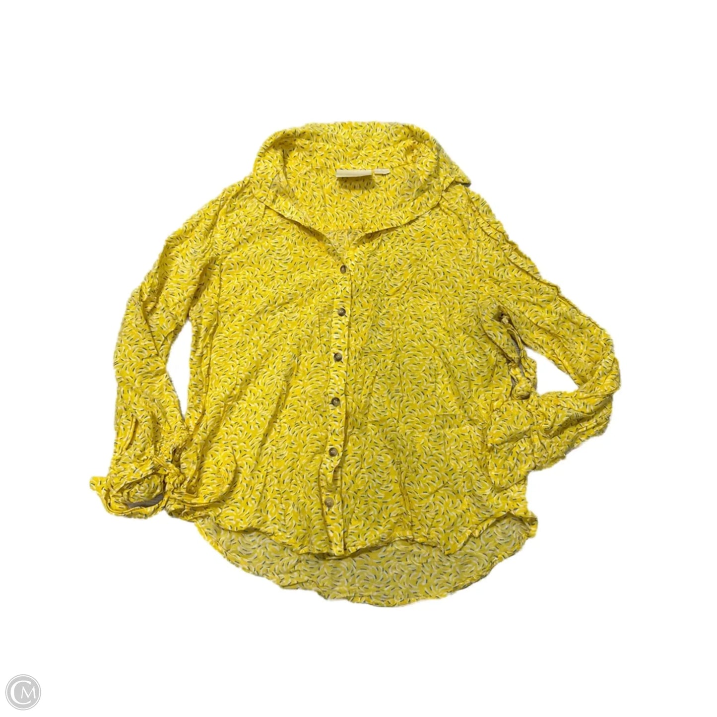 Top Long Sleeve By Maeve In Yellow, Size: M