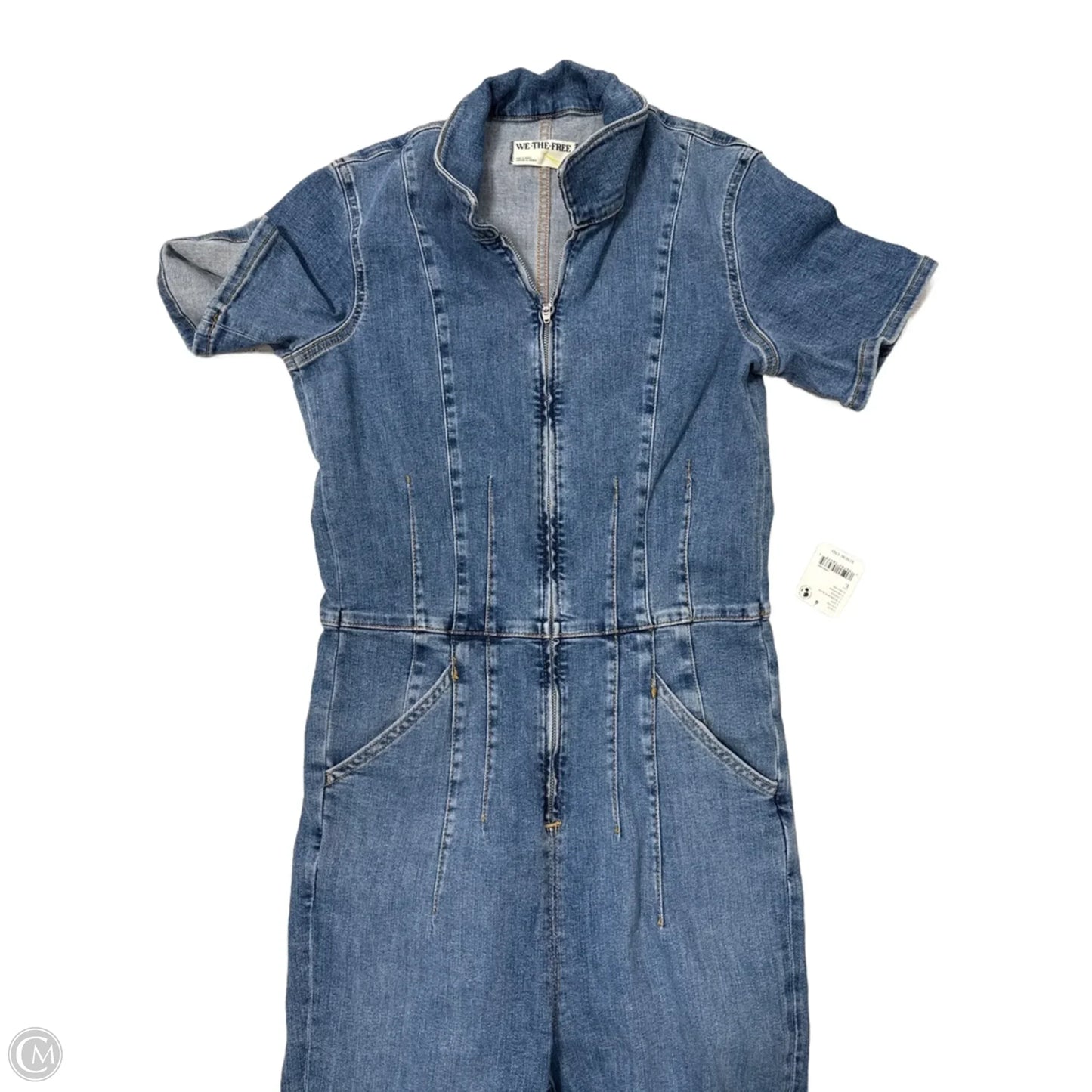Jumpsuit By Free People In Blue Denim, Size: L