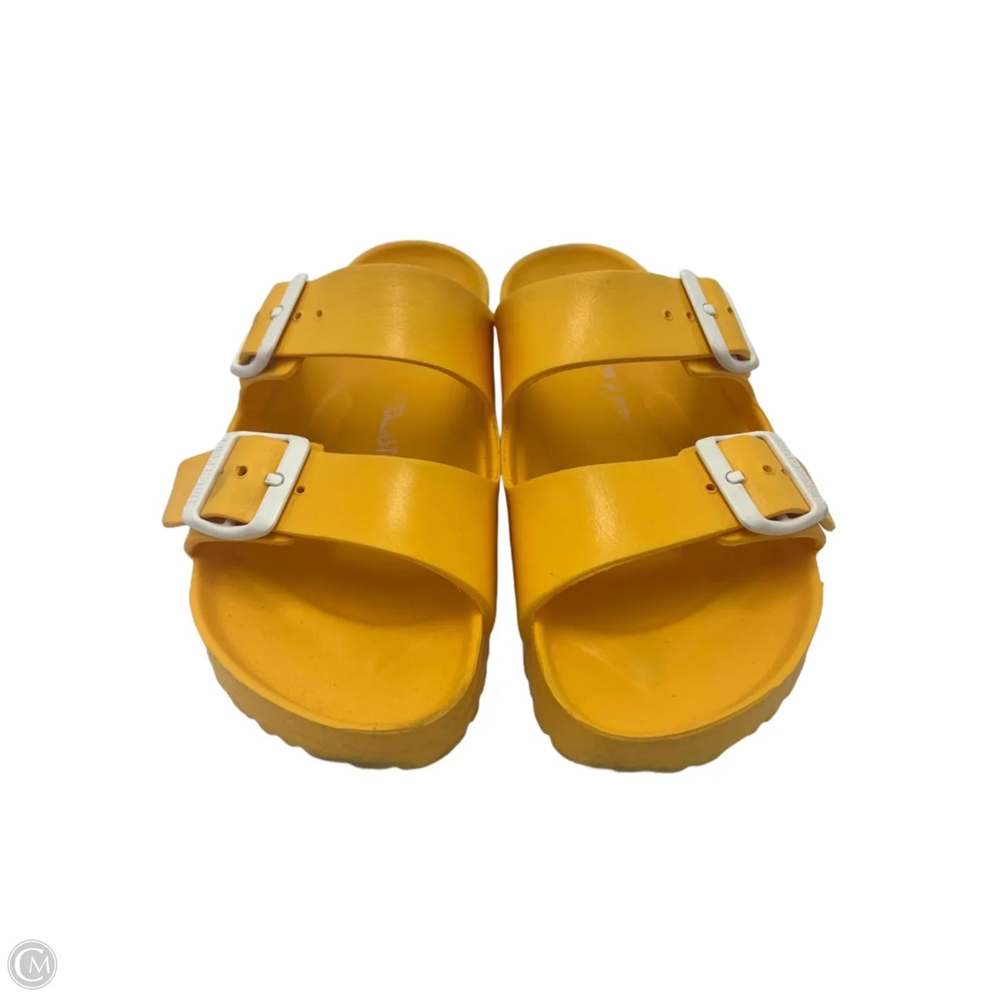 Sandals Designer By Birkenstock In Yellow, Size: 7.5