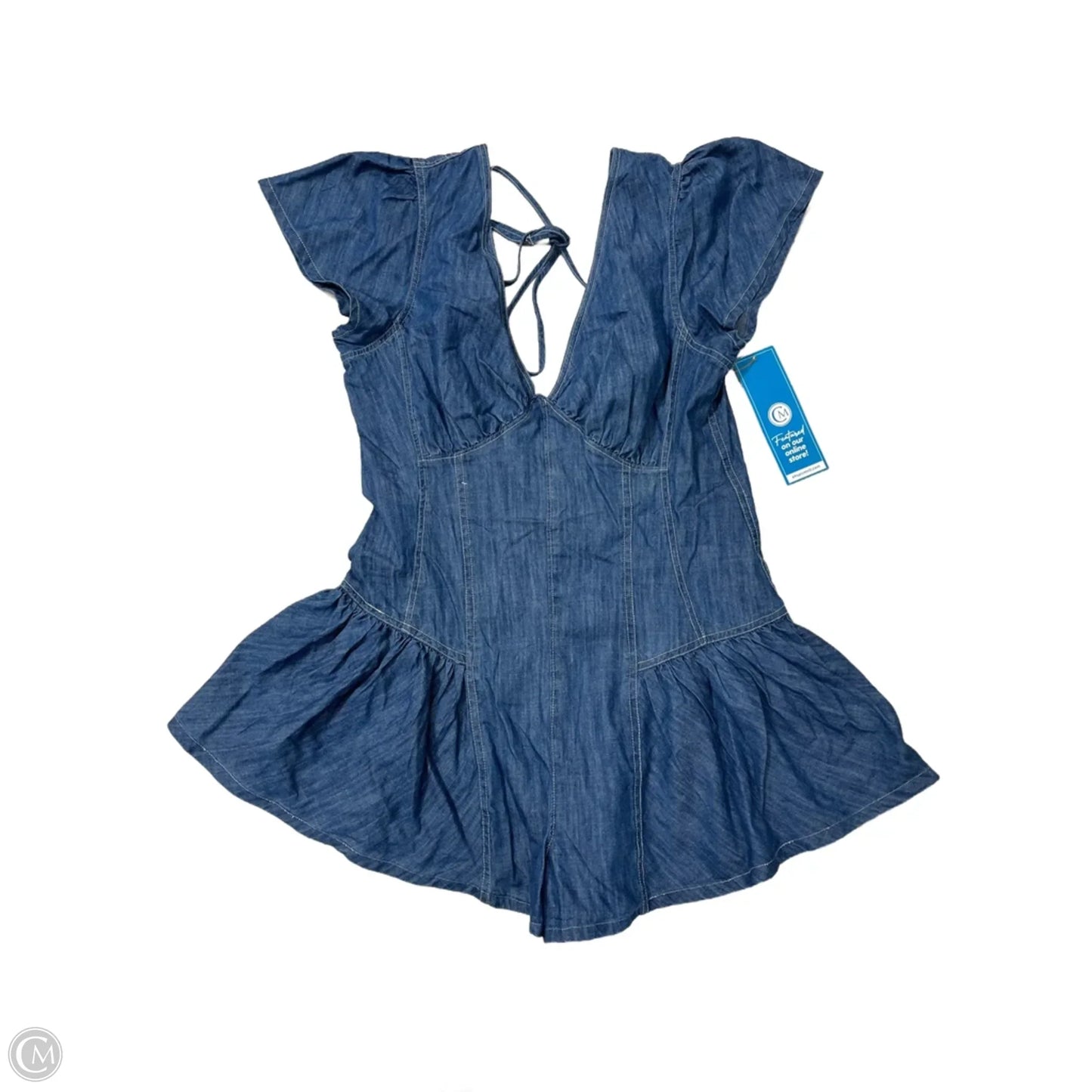 New! Dress Casual Short By Free People In Blue Denim, Size: Xl