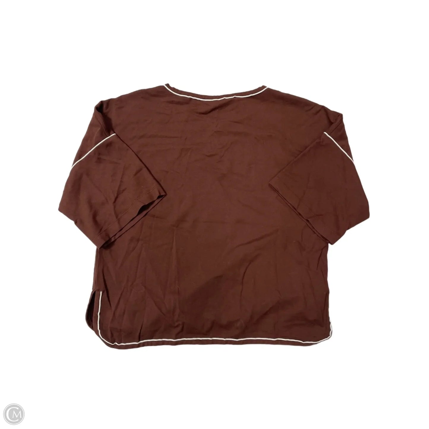 Top Short Sleeve By Max Studio In Brown, Size: M