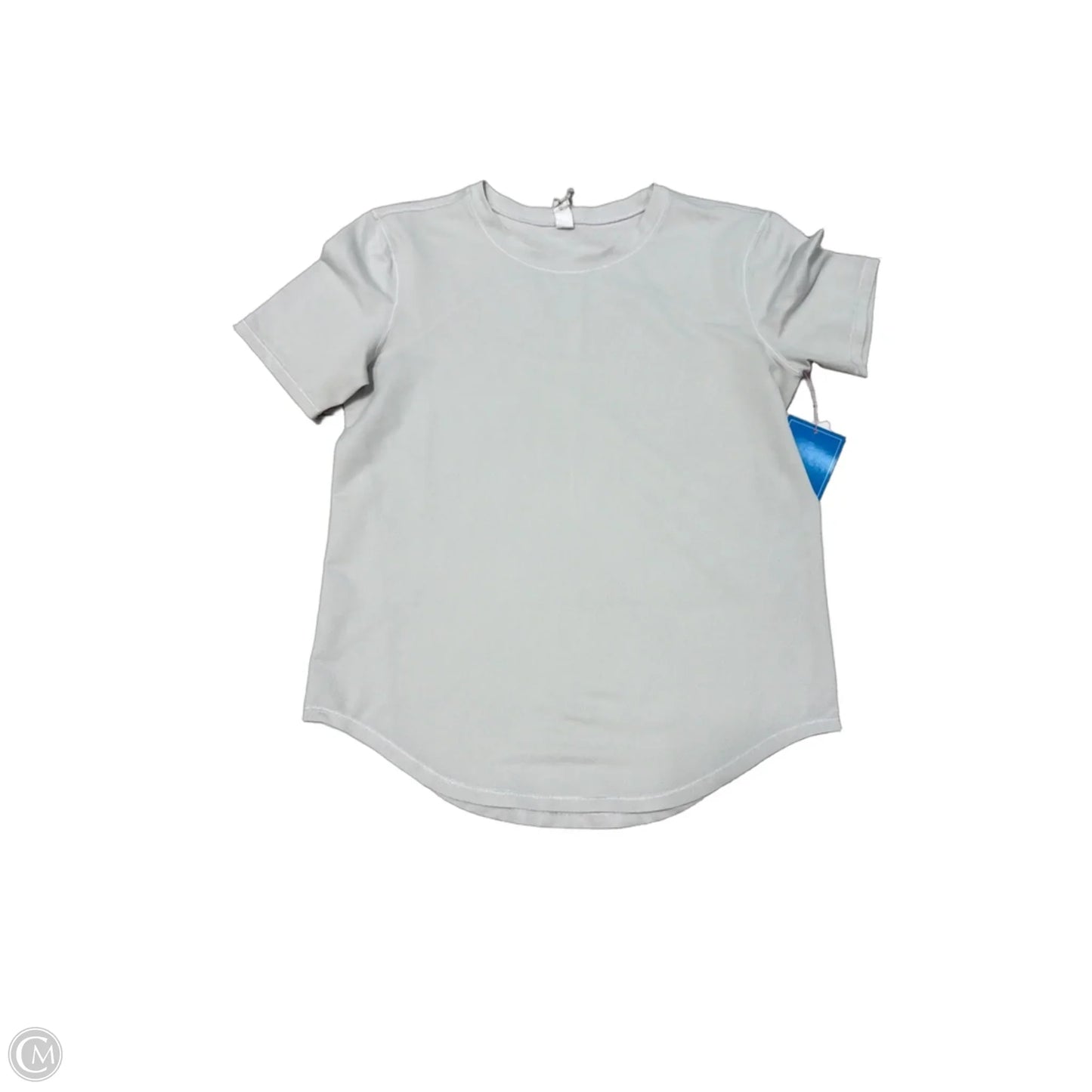Athletic Top Short Sleeve By Lululemon In Grey, Size: Xs