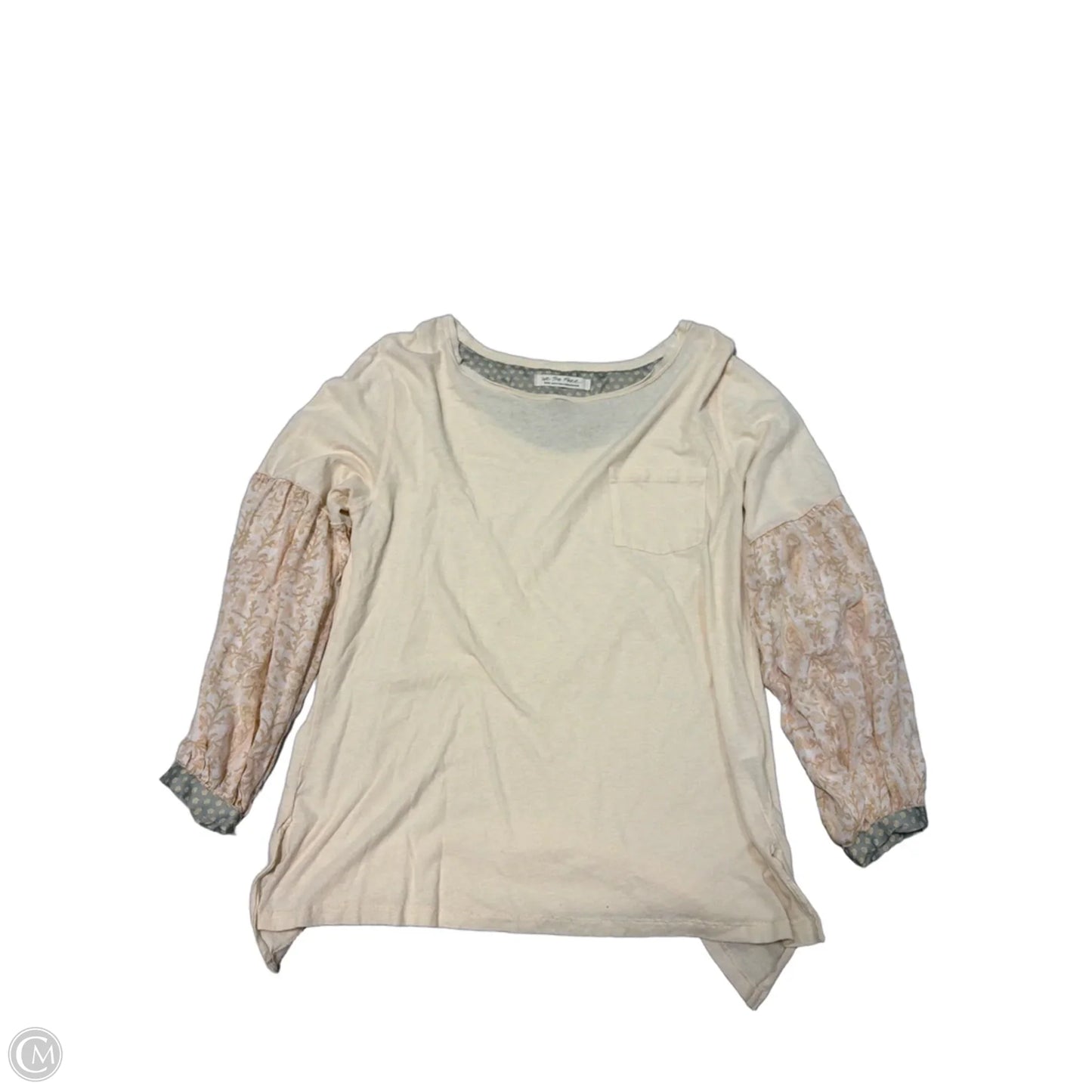 Top Long Sleeve By Free People In Cream, Size: S